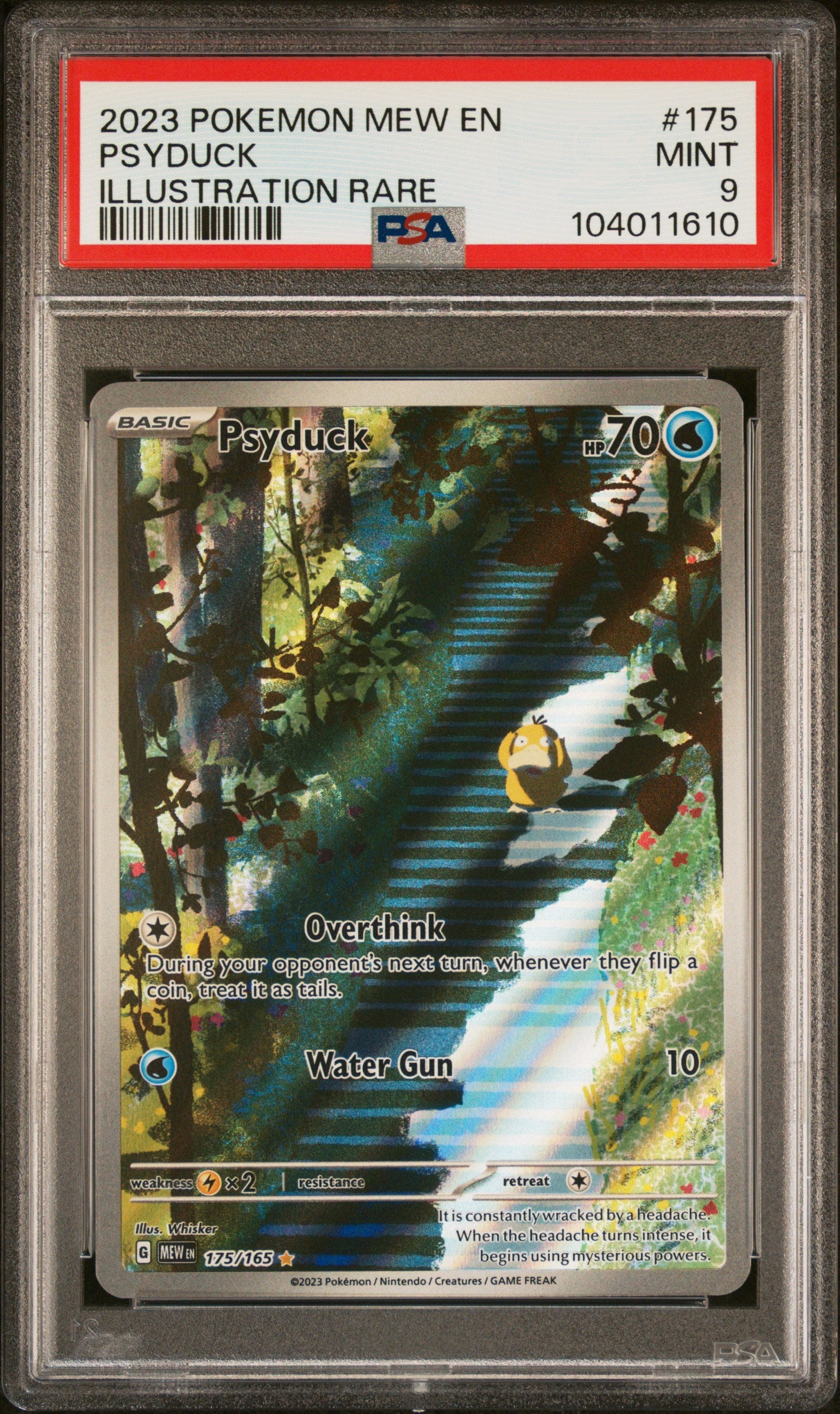 PSYDUCK 175/165 Common POKEMON MEW EN-151 ILLUSTRATION RARE PSA9 MINT 9 PSA population 5673 <a href=https://www.psacard.com/cert/104011610/psa>https://www.psacard.com/cert/104011610/psa</a>