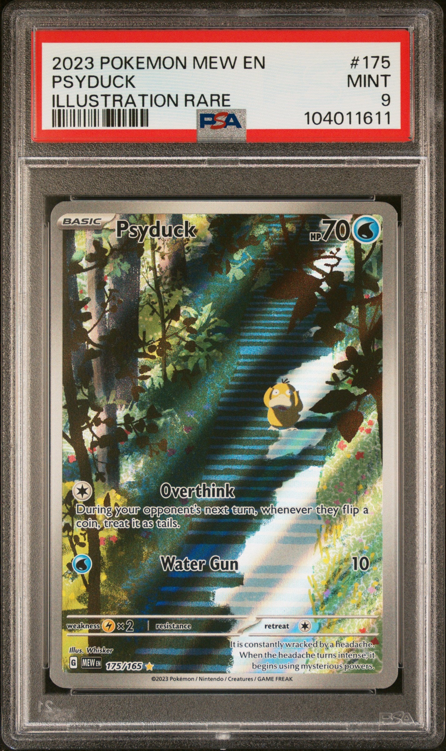 PSYDUCK 175/165 Common POKEMON MEW EN-151 ILLUSTRATION RARE PSA9 MINT 9 PSA population 5673 <a href=https://www.psacard.com/cert/104011611/psa>https://www.psacard.com/cert/104011611/psa</a>