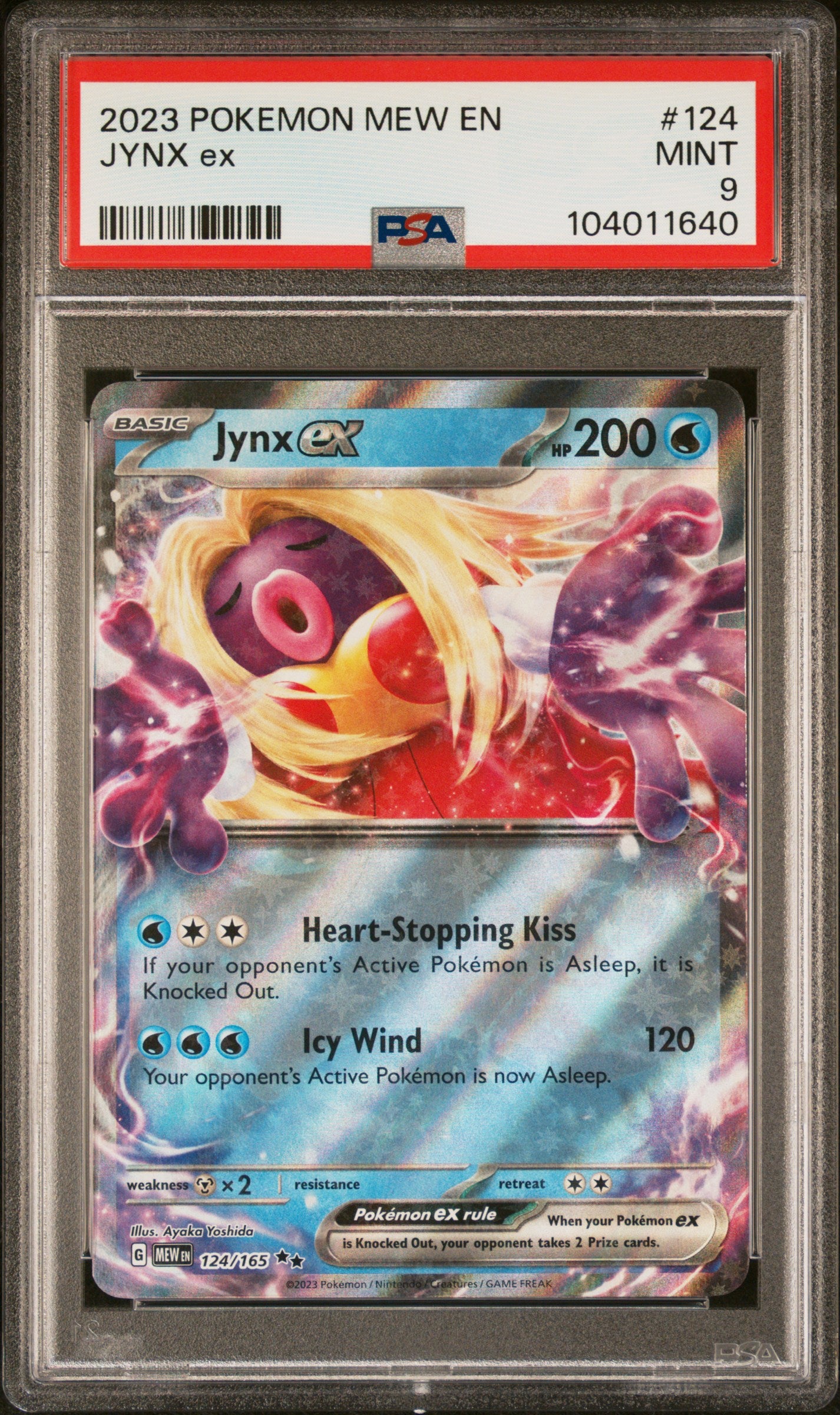 JYNX EX 124/165 Common POKEMON MEW EN-151 PSA9 MINT 9 PSA population 136 <a href=https://www.psacard.com/cert/104011640/psa>https://www.psacard.com/cert/104011640/psa</a>
