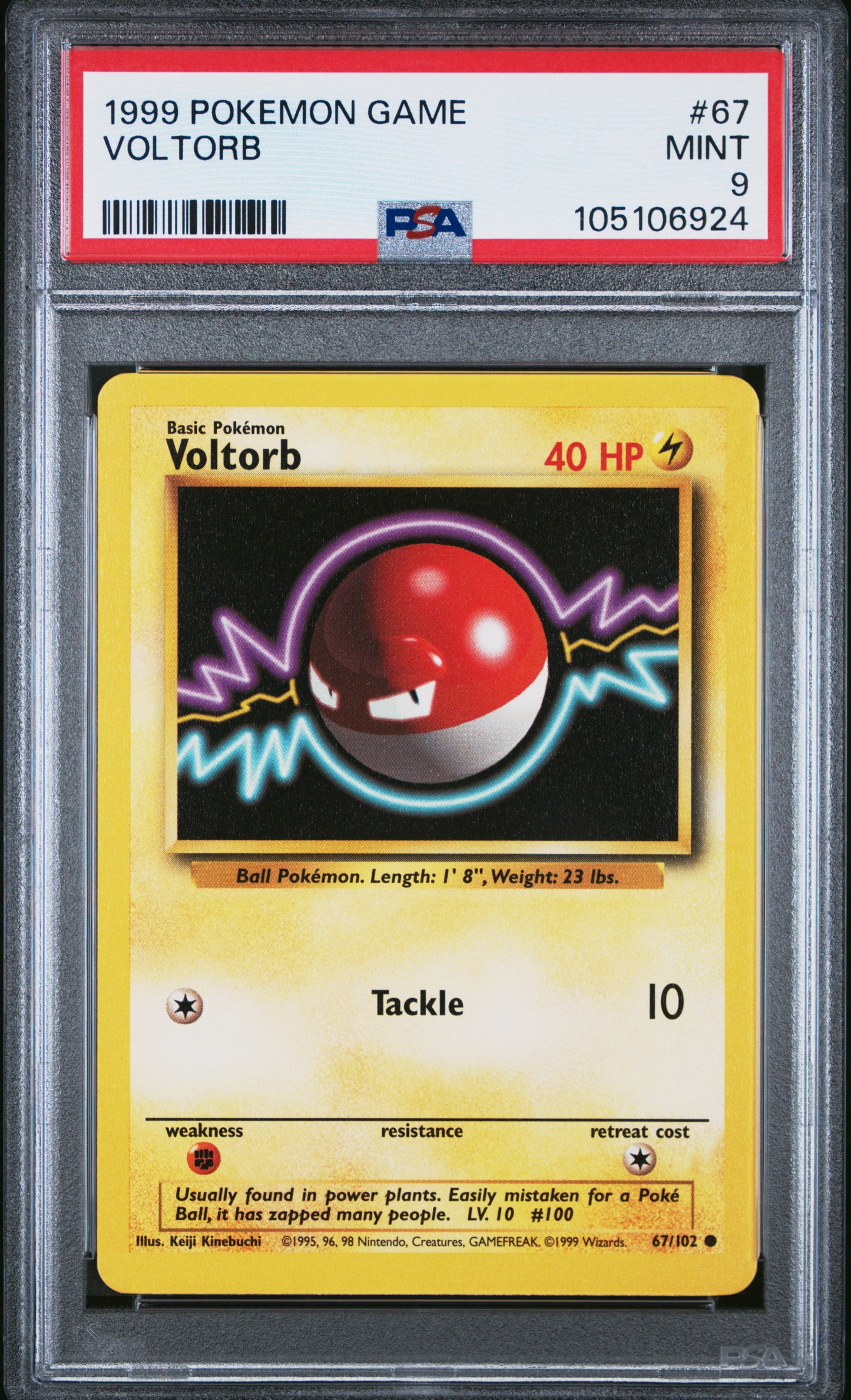 VOLTORB 67/102 Unlimited POKEMON GAME PSA9 MINT 9 PSA population 418 <a href=https://www.psacard.com/cert/105106924/psa>https://www.psacard.com/cert/105106924/psa</a>