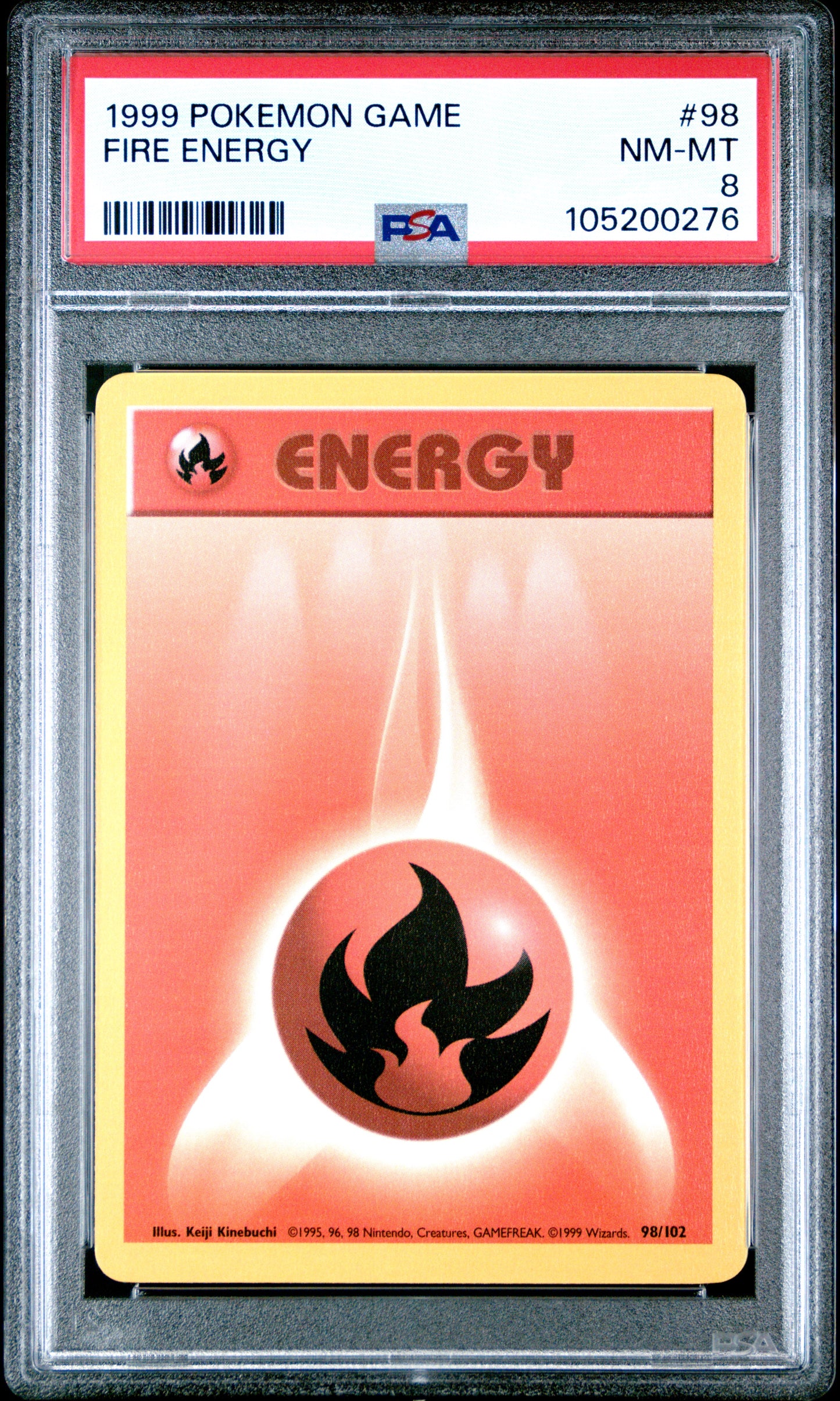 FIRE ENERGY 98/102 Unlimited POKEMON GAME PSA8 NM-MT 8 PSA population 216 <a href=https://www.psacard.com/cert/105200276/psa>https://www.psacard.com/cert/105200276/psa</a>