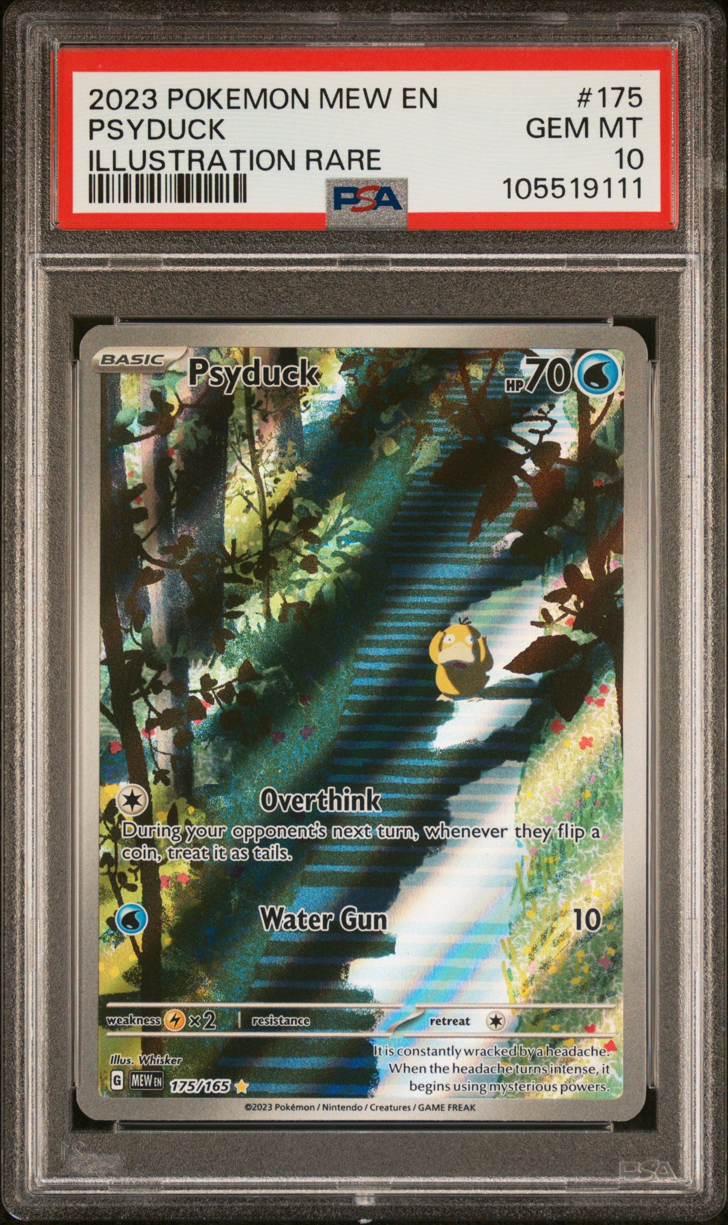 PSYDUCK 175/165 Common POKEMON MEW EN-151 ILLUSTRATION RARE PSA10 GEM MT 10 PSA population 4023 <a href=https://www.psacard.com/cert/105519111/psa>https://www.psacard.com/cert/105519111/psa</a>