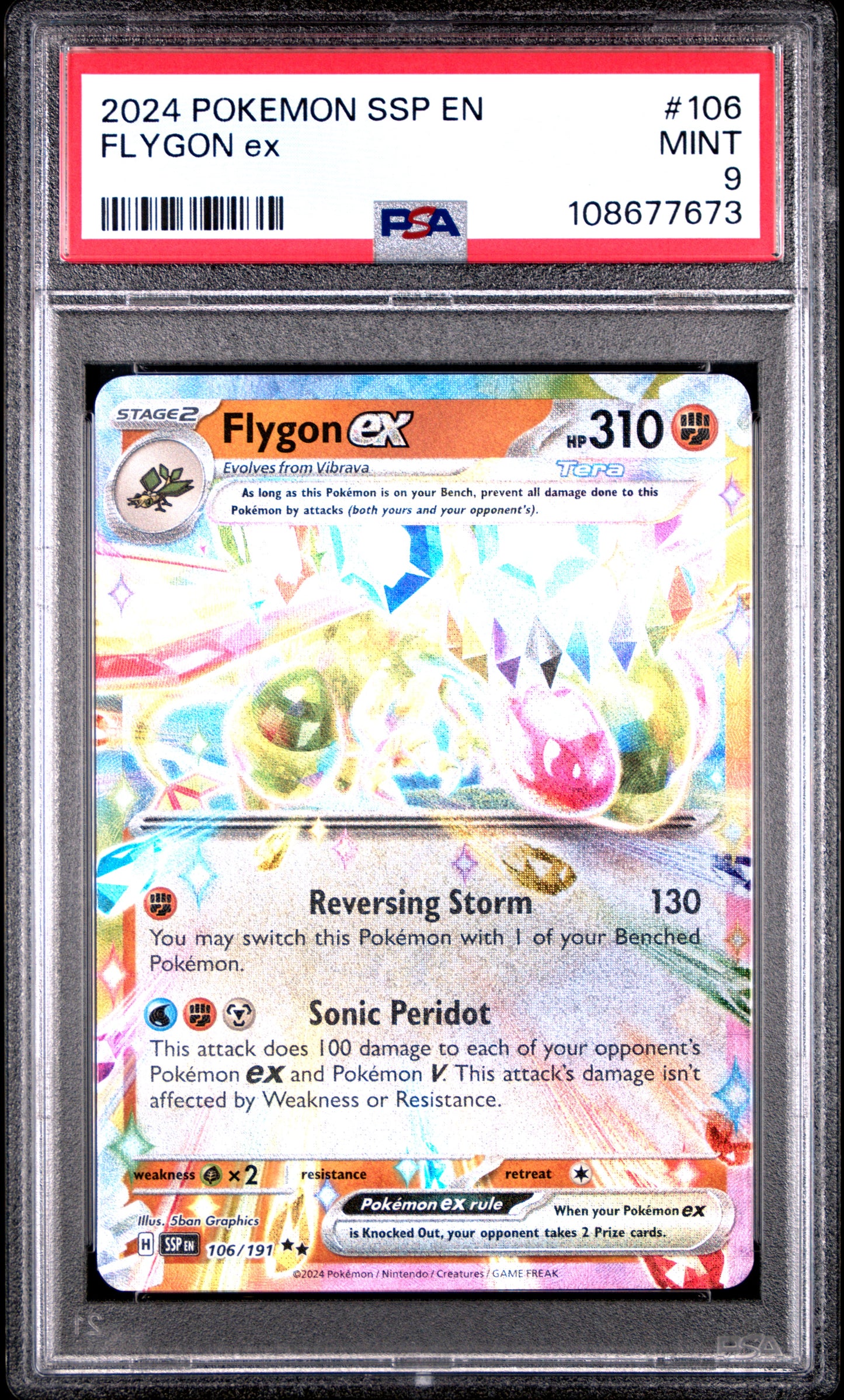 FLYGON EX 106/191 Common POKEMON SSP EN-SURGING SPARKS PSA9 MINT 9 PSA population 184 <a href=https://www.psacard.com/cert/108677673/psa>https://www.psacard.com/cert/108677673/psa</a>