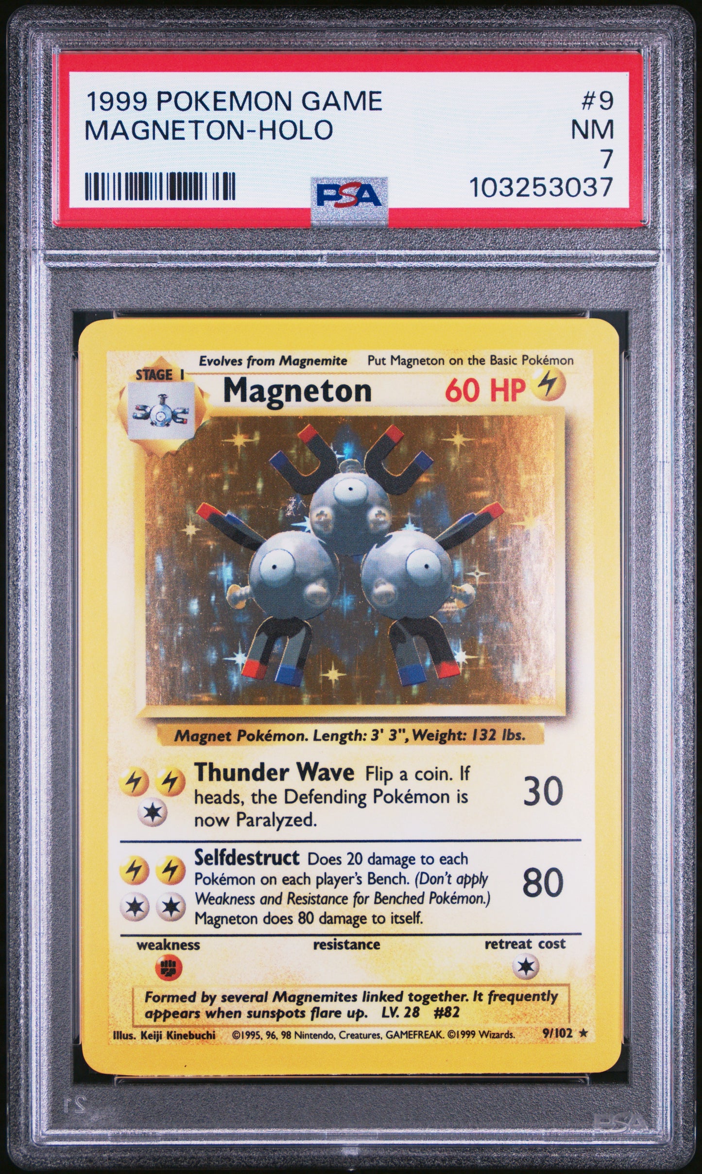 MAGNETON-HOLO 9/102 Unlimited POKEMON GAME PSA7 NM 7 PSA population 2403 <a href=https://www.psacard.com/cert/103253037/psa>https://www.psacard.com/cert/103253037/psa</a>