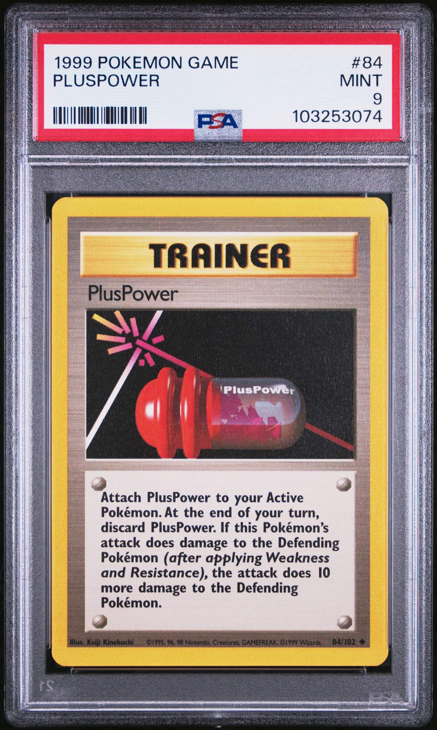 PLUSPOWER 84/102 Unlimited POKEMON GAME PSA9 MINT 9 PSA population 257 <a href=https://www.psacard.com/cert/103253074/psa>https://www.psacard.com/cert/103253074/psa</a>