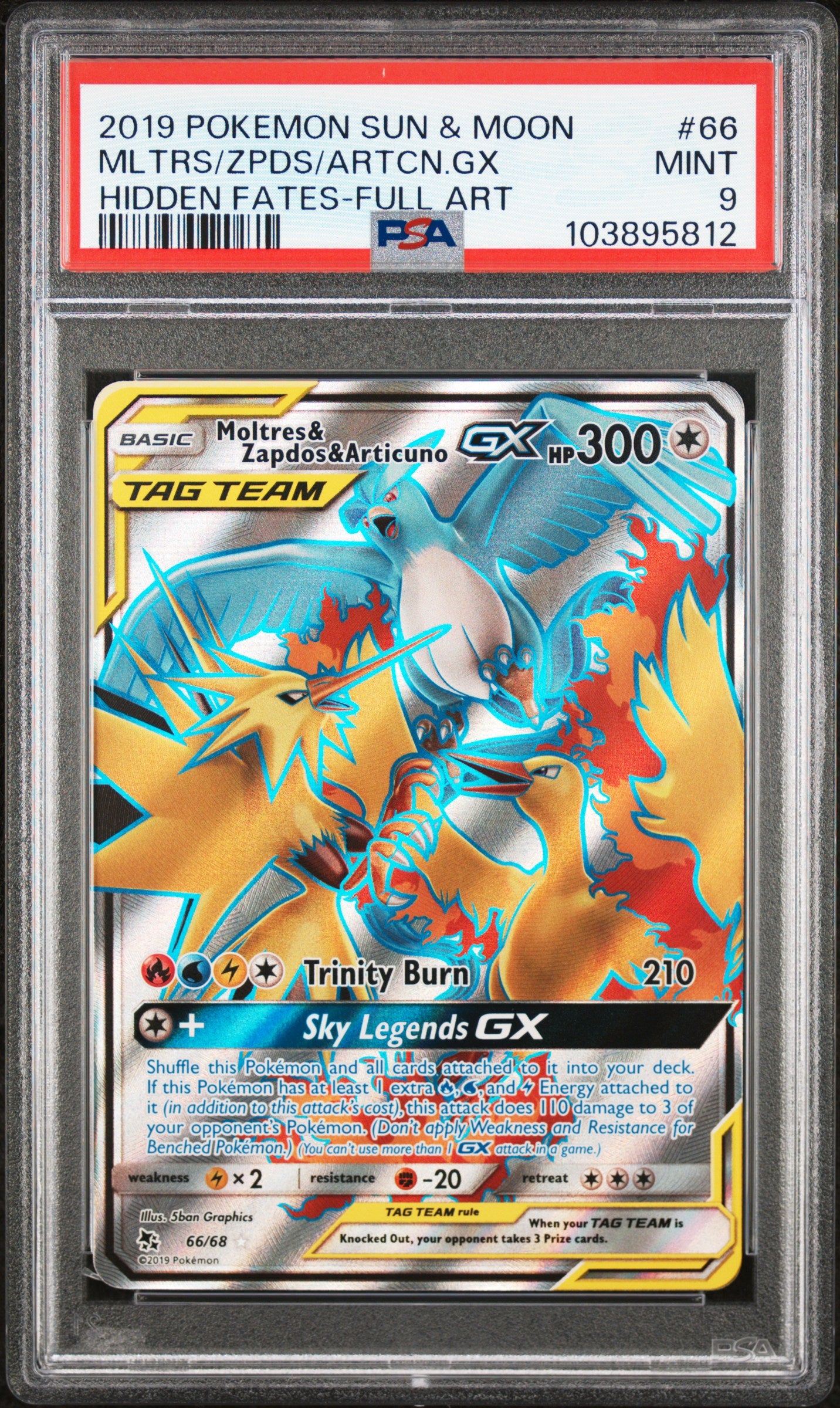 MLTRS/ZPDS/ARTCN.GX 66/68 Common POKEMON SUN & MOON HIDDEN FATES HIDDEN FATES-FULL ART PSA9 MINT 9 PSA population 4589 <a href=https://www.psacard.com/cert/103895812/psa>https://www.psacard.com/cert/103895812/psa</a>