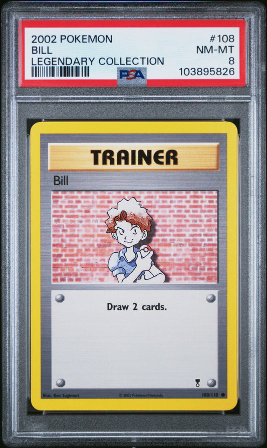 BILL 108/110 Common POKEMON LEGENDARY COLLECTION LEGENDARY COLLECTION PSA8 NM-MT 8 PSA population 18 <a href=https://www.psacard.com/cert/103895826/psa>https://www.psacard.com/cert/103895826/psa</a>