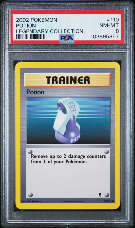 POTION 110/110 Common POKEMON LEGENDARY COLLECTION LEGENDARY COLLECTION PSA8 NM-MT 8 PSA population 13 <a href=https://www.psacard.com/cert/103895857/psa>https://www.psacard.com/cert/103895857/psa</a>