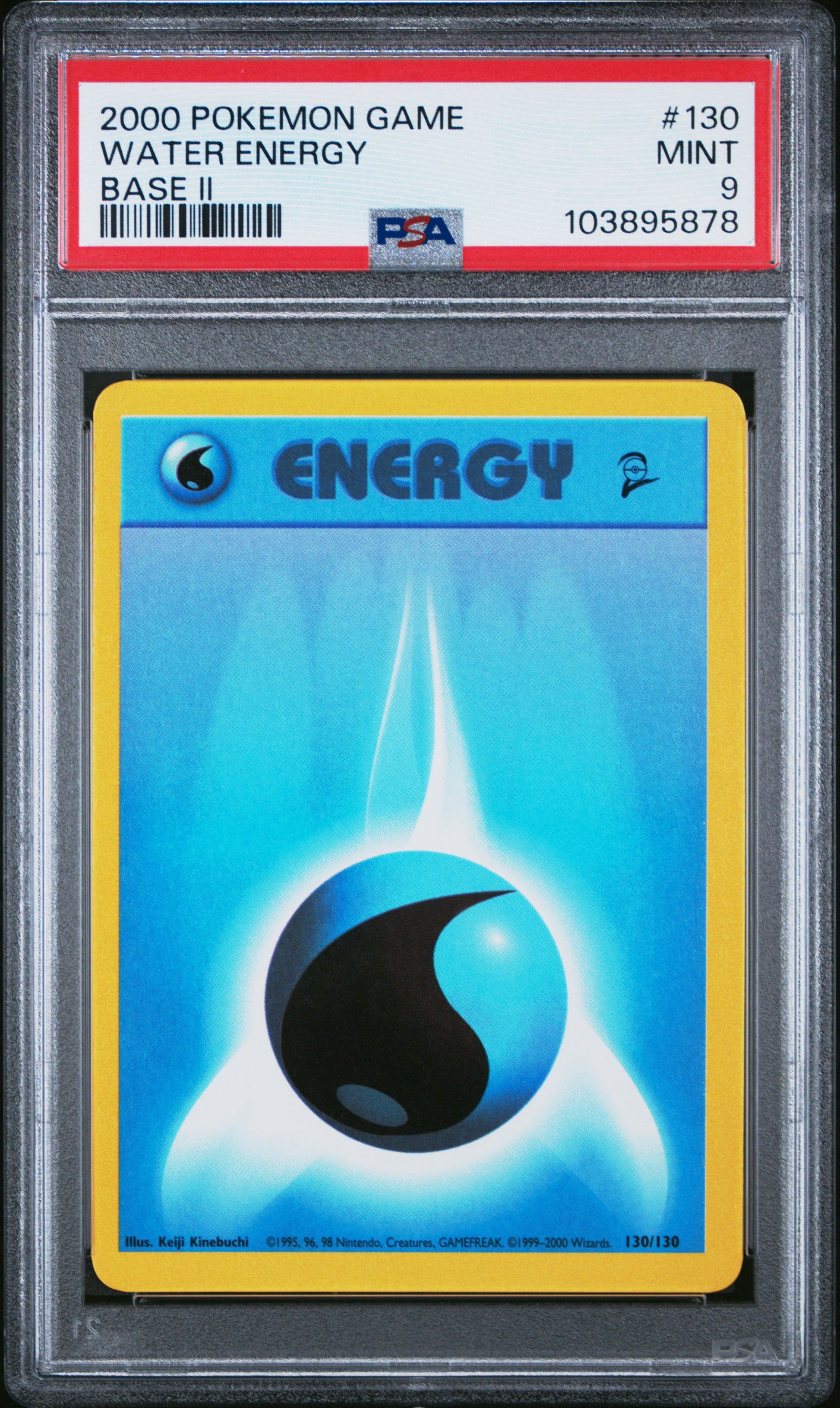 WATER ENERGY 130/130 Common POKEMON GAME BASE II BASE II PSA9 MINT 9 PSA population 49 <a href=https://www.psacard.com/cert/103895878/psa>https://www.psacard.com/cert/103895878/psa</a>