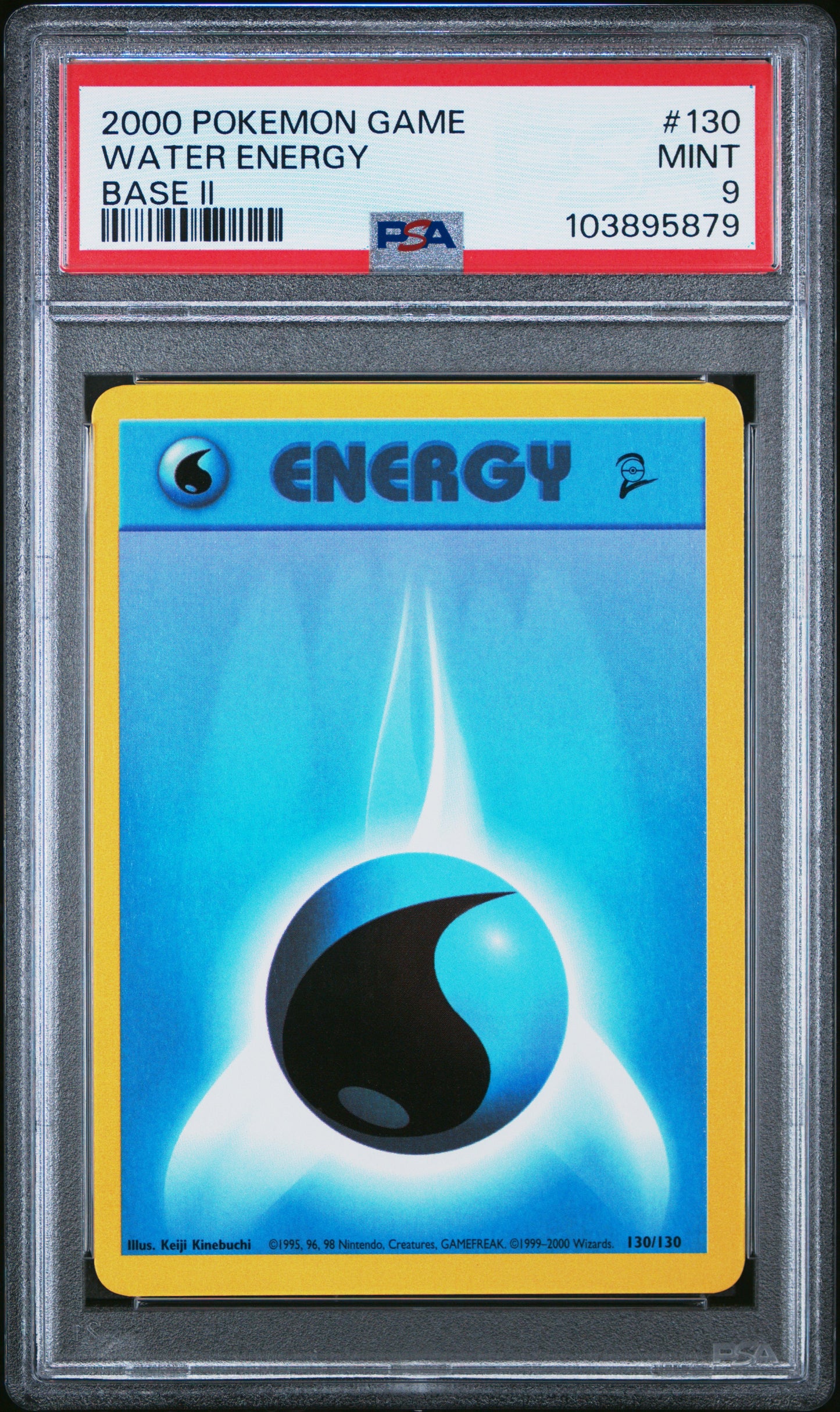 WATER ENERGY 130/130 Common POKEMON GAME BASE II BASE II PSA9 MINT 9 PSA population 49 <a href=https://www.psacard.com/cert/103895879/psa>https://www.psacard.com/cert/103895879/psa</a>