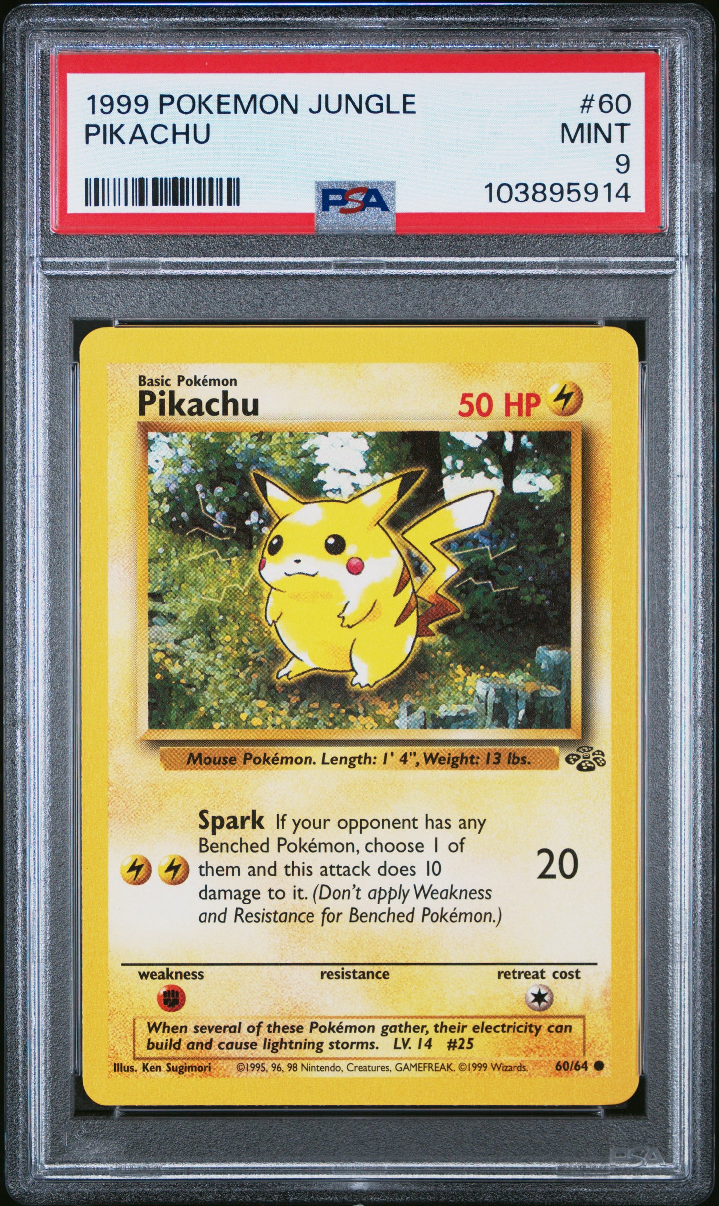 PIKACHU 60/64 Common POKEMON JUNGLE PSA9 MINT 9 PSA population 3411 <a href=https://www.psacard.com/cert/103895914/psa>https://www.psacard.com/cert/103895914/psa</a>