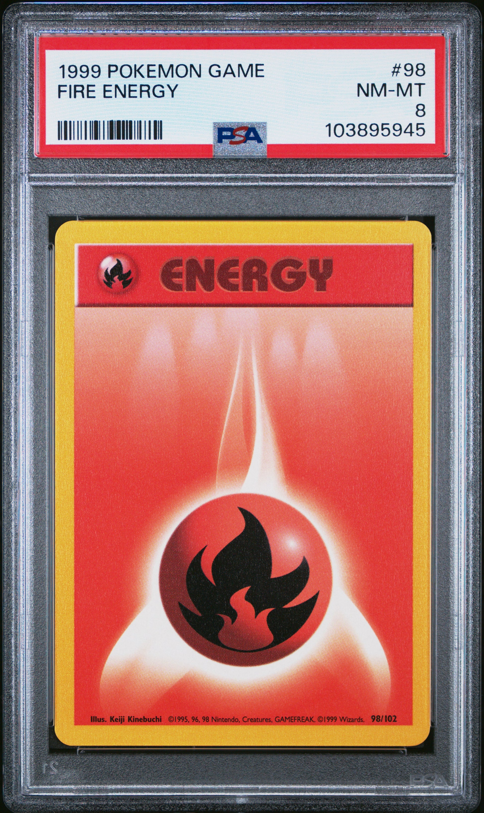 FIRE ENERGY 98/102 Unlimited POKEMON GAME PSA8 NM-MT 8 PSA population 216 <a href=https://www.psacard.com/cert/103895945/psa>https://www.psacard.com/cert/103895945/psa</a>