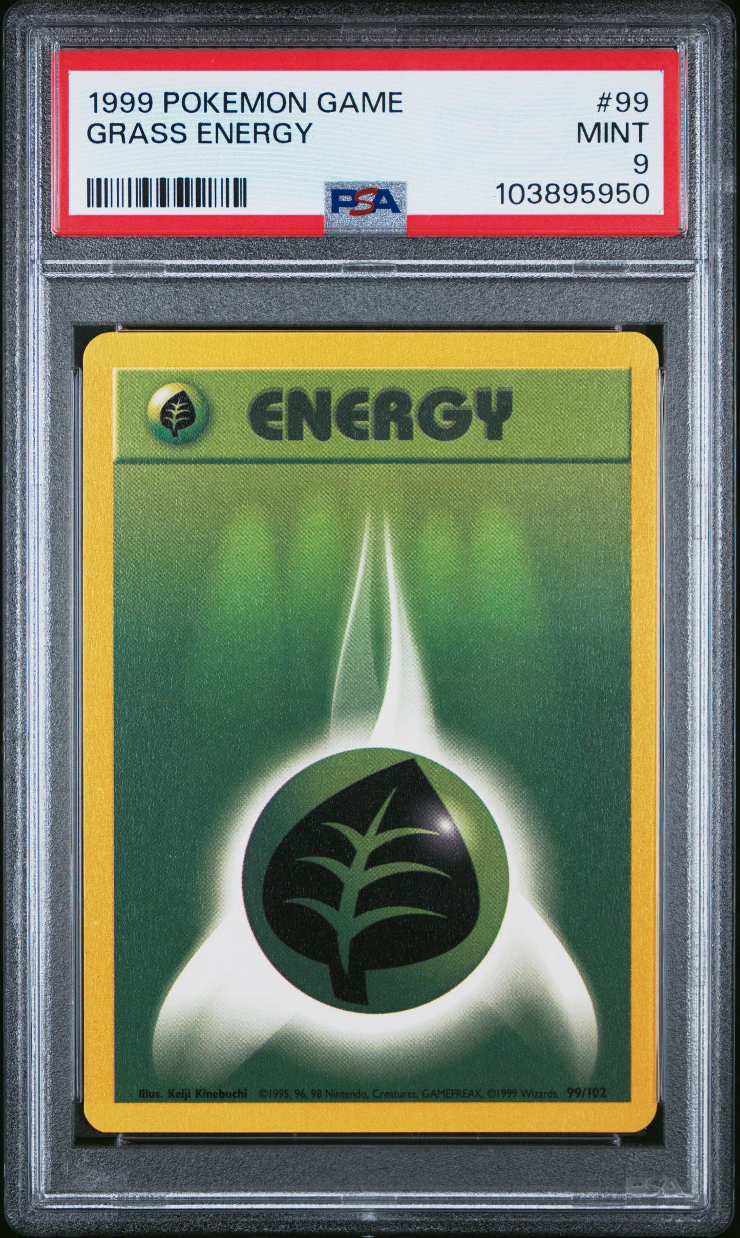 GRASS ENERGY 99/102 Unlimited POKEMON GAME PSA9 MINT 9 PSA population 461 <a href=https://www.psacard.com/cert/103895950/psa>https://www.psacard.com/cert/103895950/psa</a>