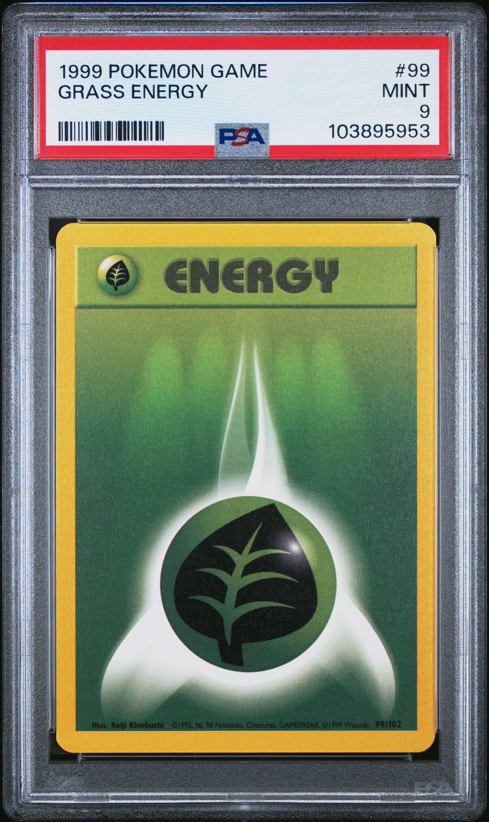 GRASS ENERGY 99/102 Unlimited POKEMON GAME PSA9 MINT 9 PSA population 461 <a href=https://www.psacard.com/cert/103895953/psa>https://www.psacard.com/cert/103895953/psa</a>