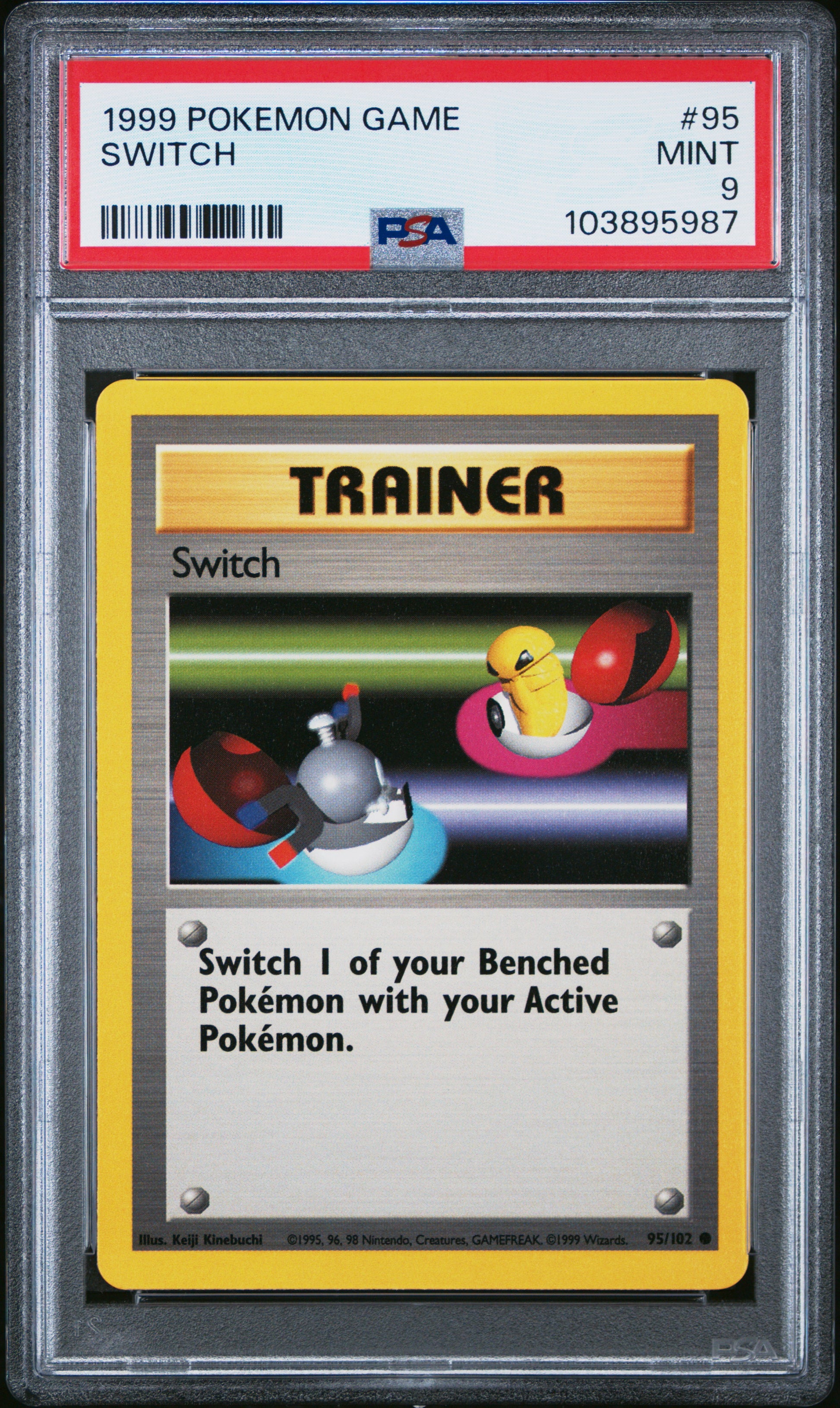 SWITCH 95/102 Unlimited POKEMON GAME PSA9 MINT 9 PSA population 415 <a href=https://www.psacard.com/cert/103895987/psa>https://www.psacard.com/cert/103895987/psa</a>