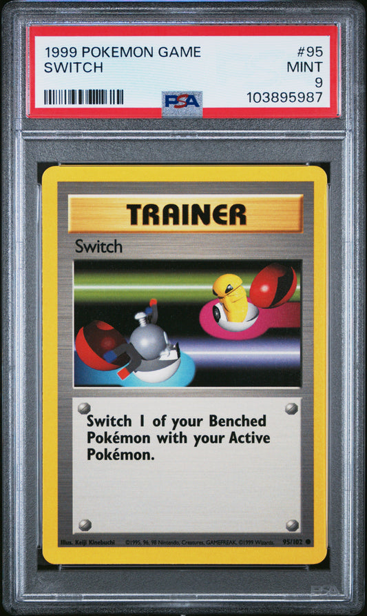 SWITCH 95/102 Unlimited POKEMON GAME PSA9 MINT 9 PSA population 415 <a href=https://www.psacard.com/cert/103895987/psa>https://www.psacard.com/cert/103895987/psa</a>