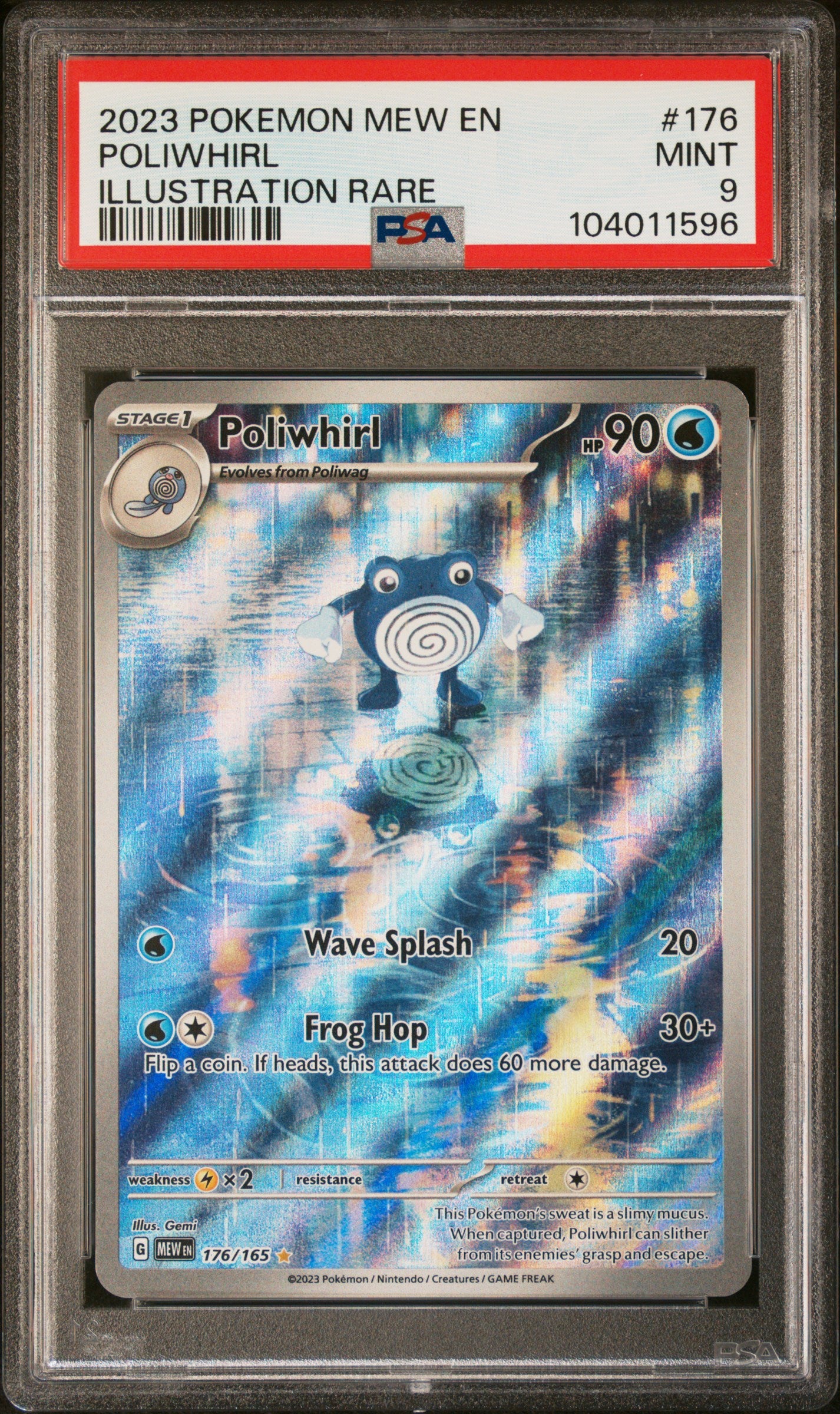 POLIWHIRL 176/165 Common POKEMON MEW EN-151 ILLUSTRATION RARE PSA9 MINT 9 PSA population 5537 <a href=https://www.psacard.com/cert/104011596/psa>https://www.psacard.com/cert/104011596/psa</a>