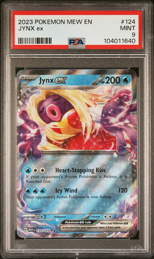 JYNX EX 124/165 Common POKEMON MEW EN-151 PSA9 MINT 9 PSA population 136 <a href=https://www.psacard.com/cert/104011640/psa>https://www.psacard.com/cert/104011640/psa</a>