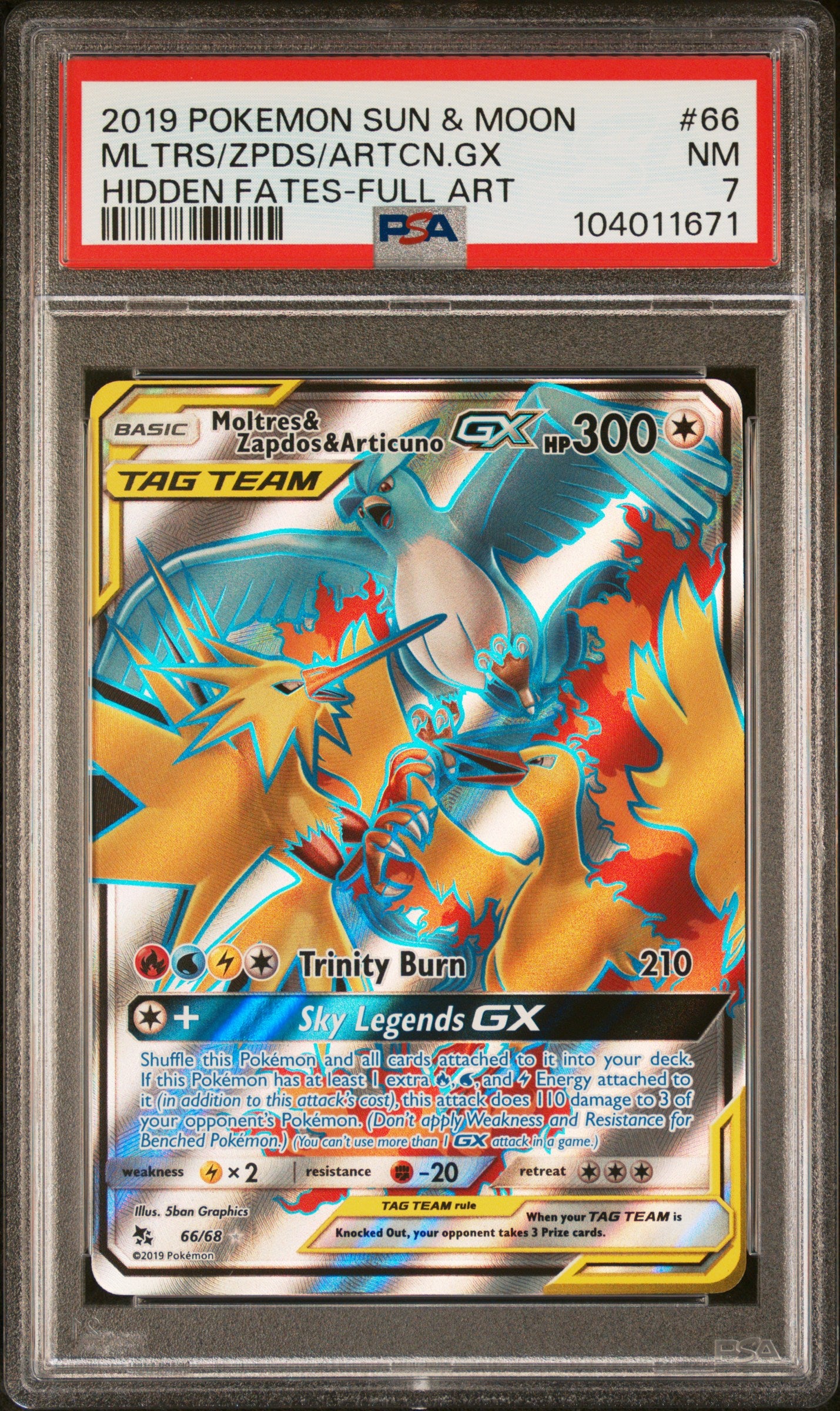 MLTRS/ZPDS/ARTCN.GX 66/68 Common POKEMON SUN & MOON HIDDEN FATES HIDDEN FATES-FULL ART PSA7 NM 7 PSA population 94 <a href=https://www.psacard.com/cert/104011671/psa>https://www.psacard.com/cert/104011671/psa</a>