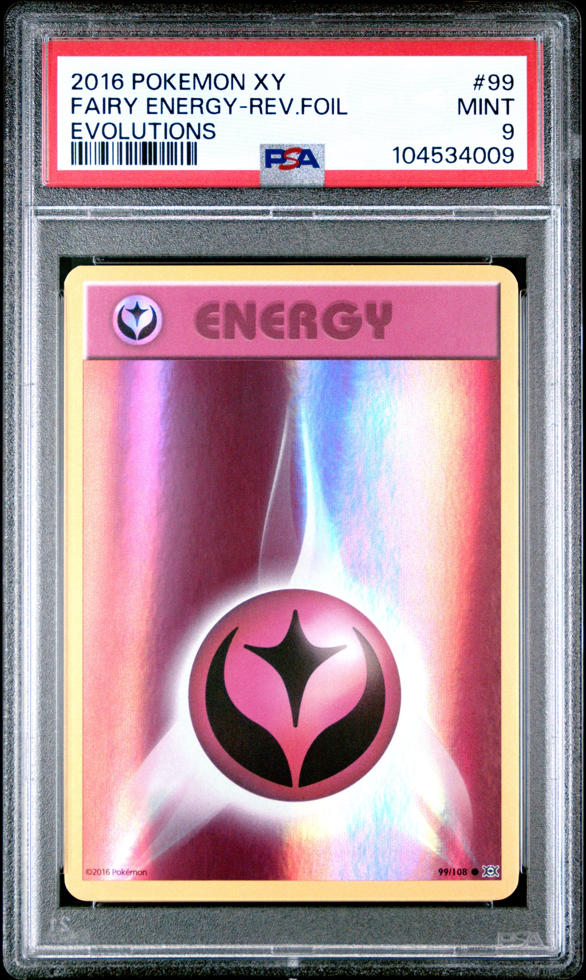 FAIRY ENERGY-REV.FOIL 99/108 [Reverse Holo] POKEMON XY EVOLUTIONS EVOLUTIONS PSA9 MINT 9 PSA population 141 <a href=https://www.psacard.com/cert/104534009/psa>https://www.psacard.com/cert/104534009/psa</a>