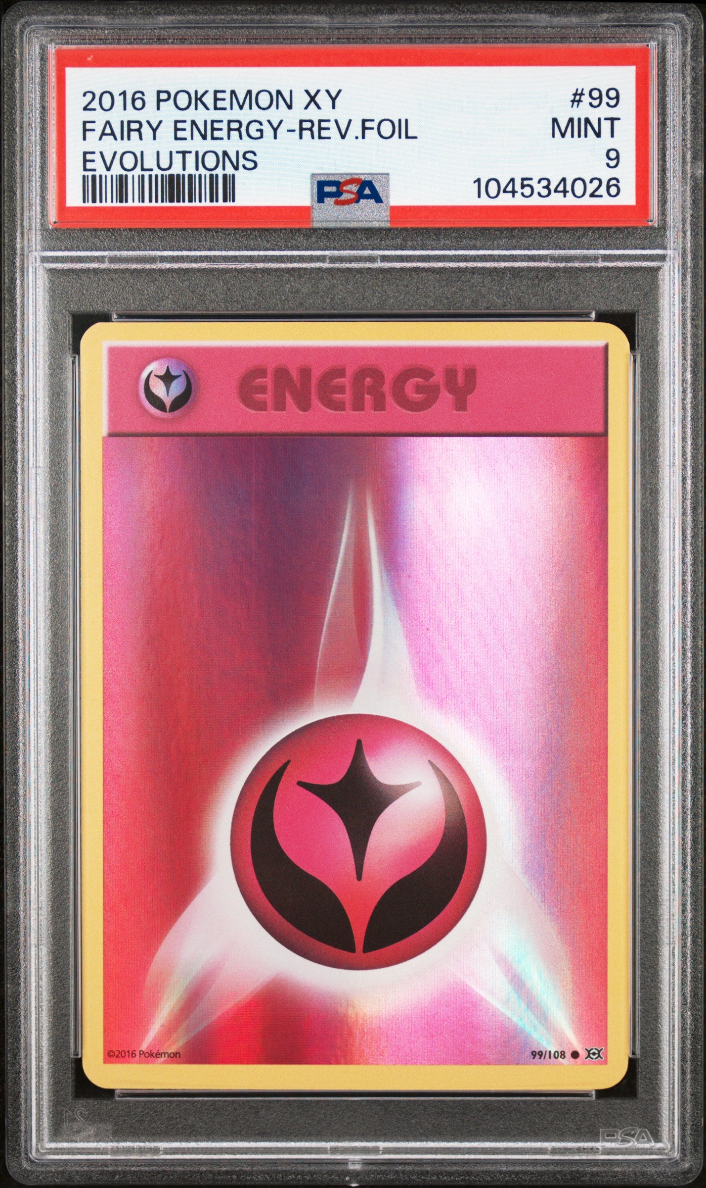 FAIRY ENERGY-REV.FOIL 99/108 [Reverse Holo] POKEMON XY EVOLUTIONS EVOLUTIONS PSA9 MINT 9 PSA population 141 <a href=https://www.psacard.com/cert/104534026/psa>https://www.psacard.com/cert/104534026/psa</a>