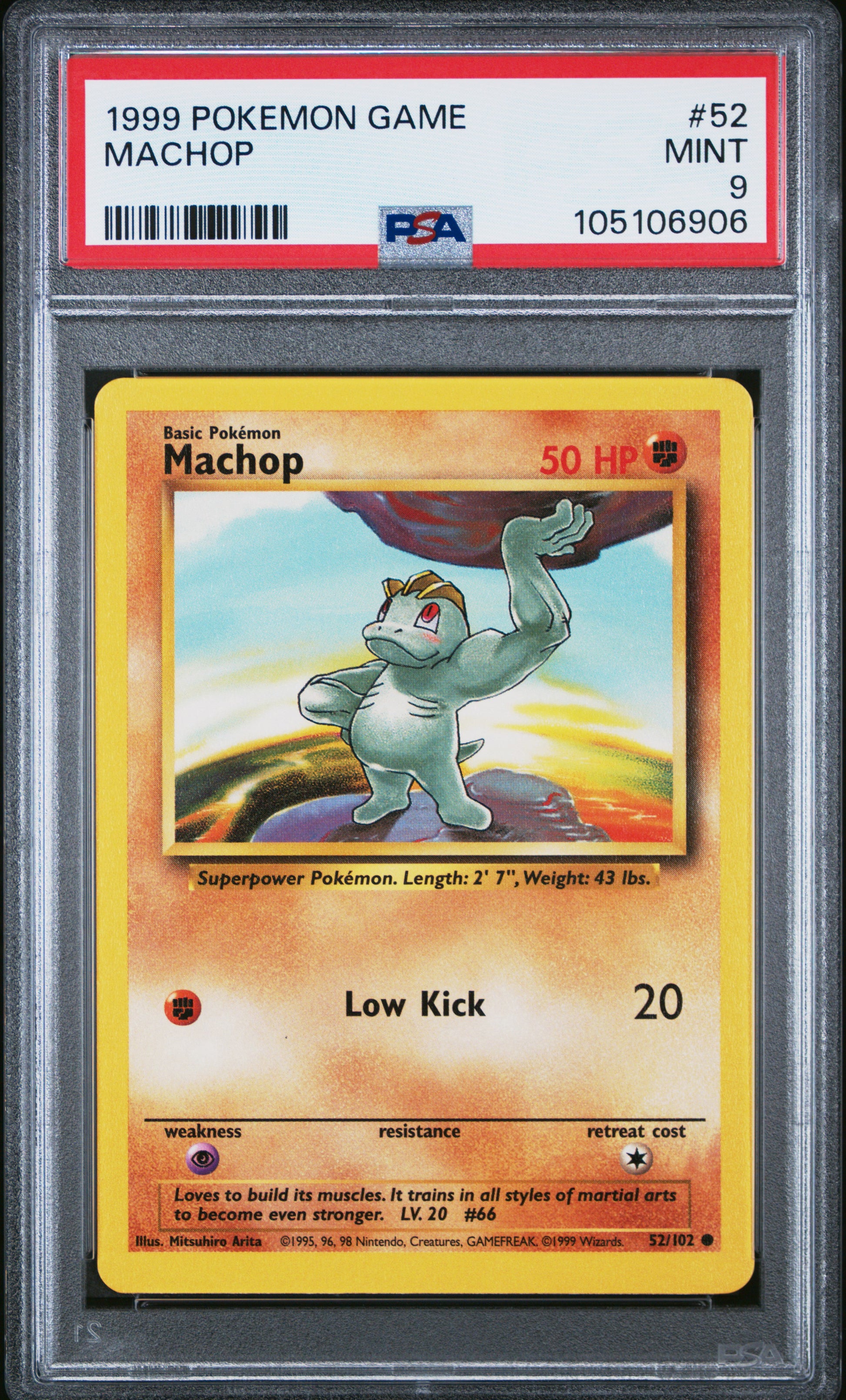 MACHOP 52/102 Unlimited POKEMON GAME PSA9 MINT 9 PSA population 1146 <a href=https://www.psacard.com/cert/105106906/psa>https://www.psacard.com/cert/105106906/psa</a>