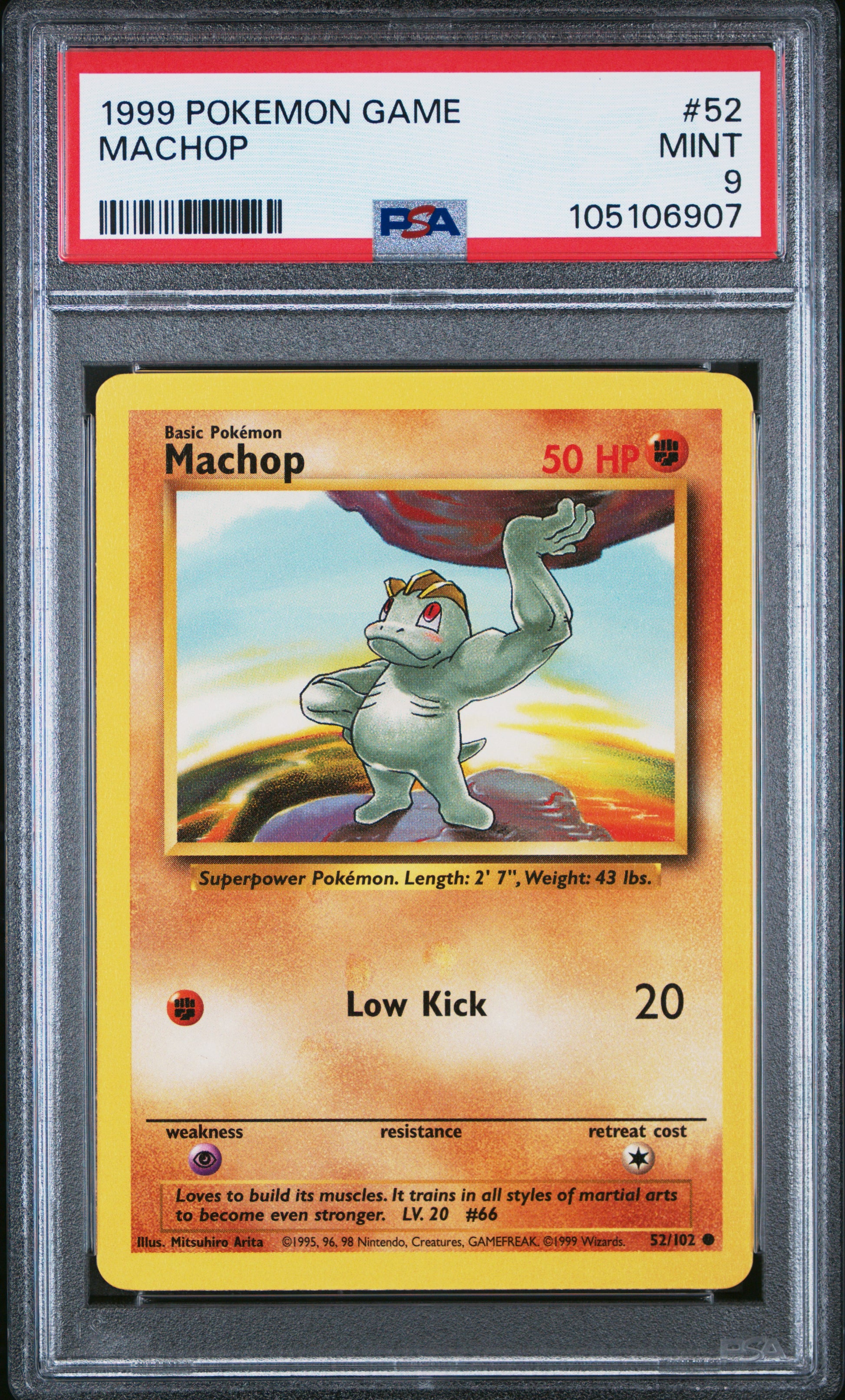 MACHOP 52/102 Unlimited POKEMON GAME PSA9 MINT 9 PSA population 1146 <a href=https://www.psacard.com/cert/105106907/psa>https://www.psacard.com/cert/105106907/psa</a>