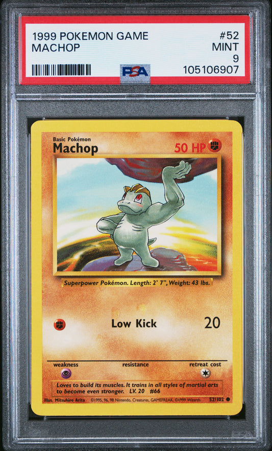MACHOP 52/102 Unlimited POKEMON GAME PSA9 MINT 9 PSA population 1146 <a href=https://www.psacard.com/cert/105106907/psa>https://www.psacard.com/cert/105106907/psa</a>