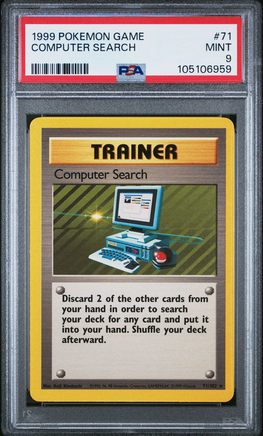 COMPUTER SEARCH 71/102 Unlimited POKEMON GAME PSA9 MINT 9 PSA population 338 <a href=https://www.psacard.com/cert/105106959/psa>https://www.psacard.com/cert/105106959/psa</a>