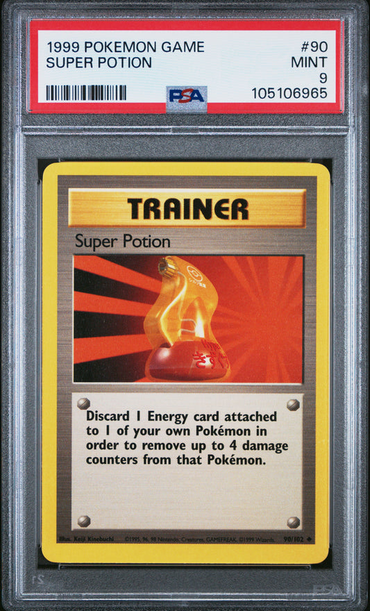 SUPER POTION 90/102 Unlimited POKEMON GAME PSA9 MINT 9 PSA population 364 <a href=https://www.psacard.com/cert/105106965/psa>https://www.psacard.com/cert/105106965/psa</a>