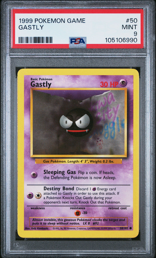 GASTLY 50/102 Unlimited POKEMON GAME PSA9 MINT 9 PSA population 725 <a href=https://www.psacard.com/cert/105106990/psa>https://www.psacard.com/cert/105106990/psa</a>