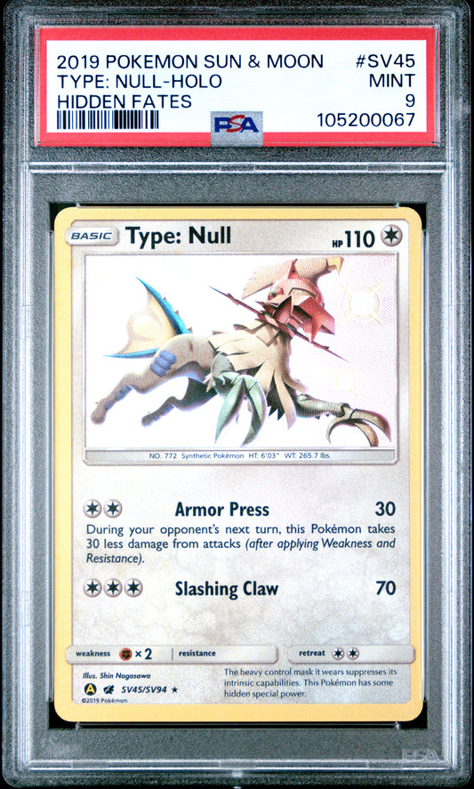 TYPE: NULL-HOLO SV45/SV94 Common POKEMON SUN & MOON HIDDEN FATES HIDDEN FATES PSA9 MINT 9 PSA population 488 <a href=https://www.psacard.com/cert/105200067/psa>https://www.psacard.com/cert/105200067/psa</a>