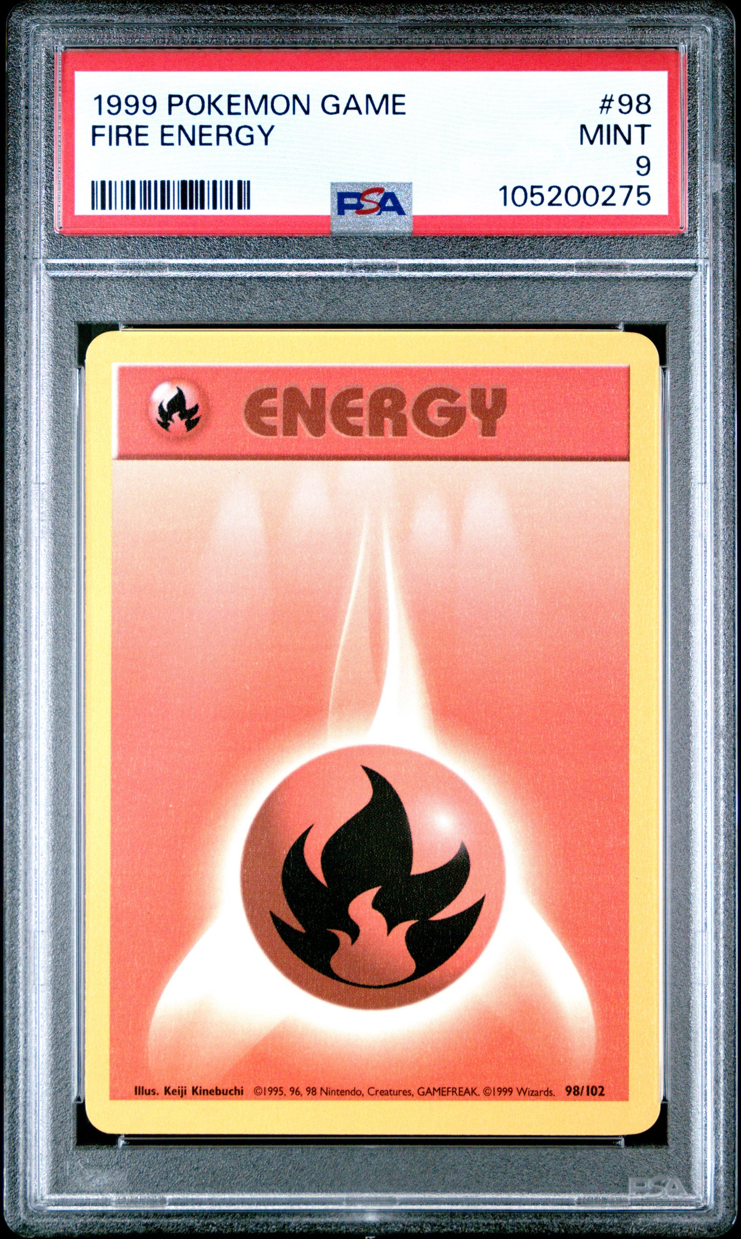 FIRE ENERGY 98/102 Unlimited POKEMON GAME PSA9 MINT 9 PSA population 486 <a href=https://www.psacard.com/cert/105200275/psa>https://www.psacard.com/cert/105200275/psa</a>