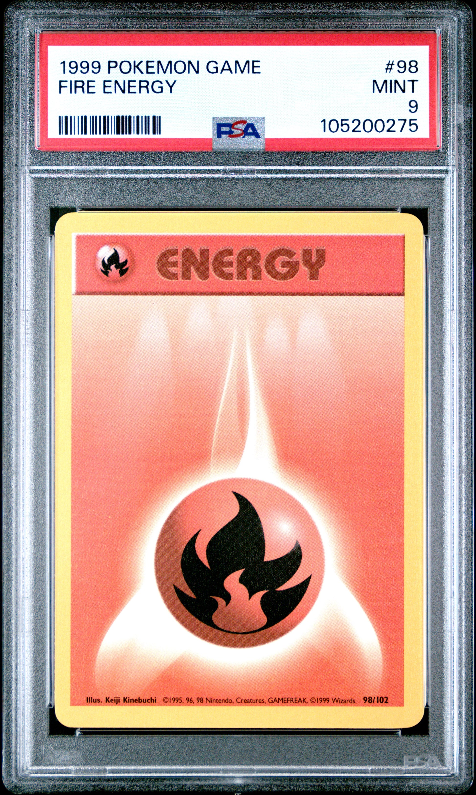 FIRE ENERGY 98/102 Unlimited POKEMON GAME PSA9 MINT 9 PSA population 486 <a href=https://www.psacard.com/cert/105200275/psa>https://www.psacard.com/cert/105200275/psa</a>