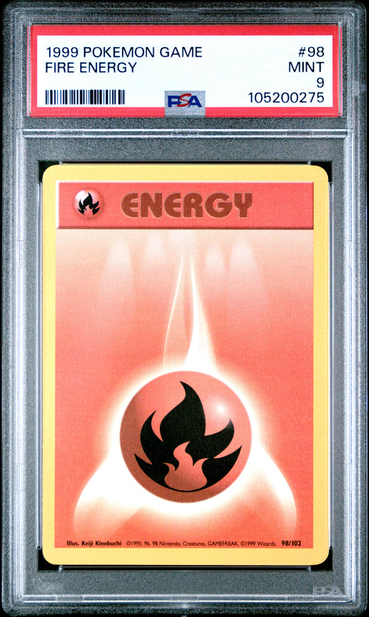 FIRE ENERGY 98/102 Unlimited POKEMON GAME PSA9 MINT 9 PSA population 486 <a href=https://www.psacard.com/cert/105200275/psa>https://www.psacard.com/cert/105200275/psa</a>
