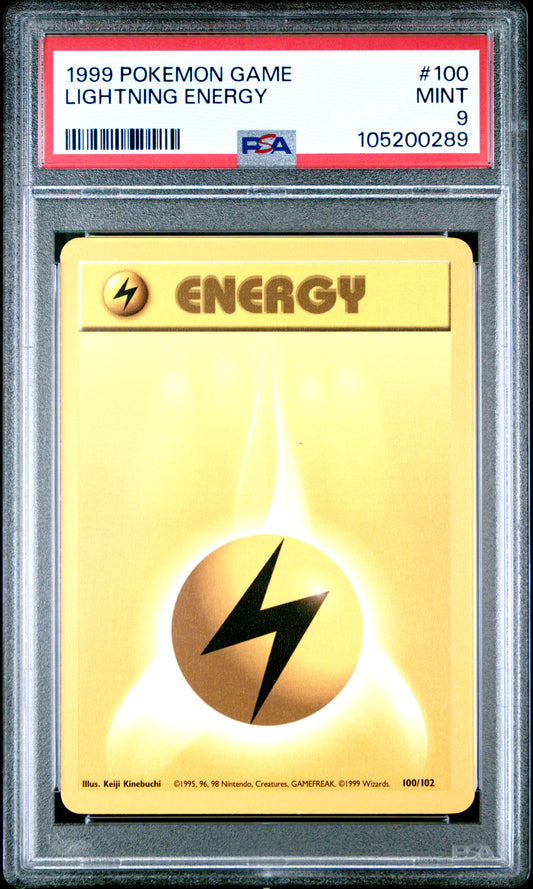 LIGHTNING ENERGY 100/102 Unlimited POKEMON GAME PSA9 MINT 9 PSA population 496 <a href=https://www.psacard.com/cert/105200289/psa>https://www.psacard.com/cert/105200289/psa</a>