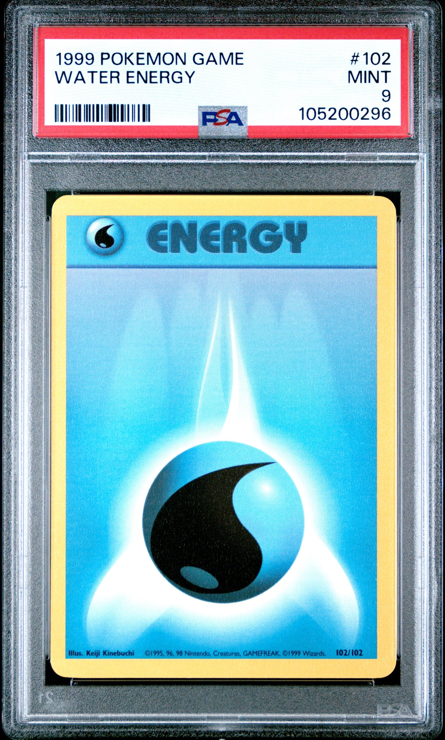 WATER ENERGY 102/102 Unlimited POKEMON GAME PSA9 MINT 9 PSA population 456 <a href=https://www.psacard.com/cert/105200296/psa>https://www.psacard.com/cert/105200296/psa</a>