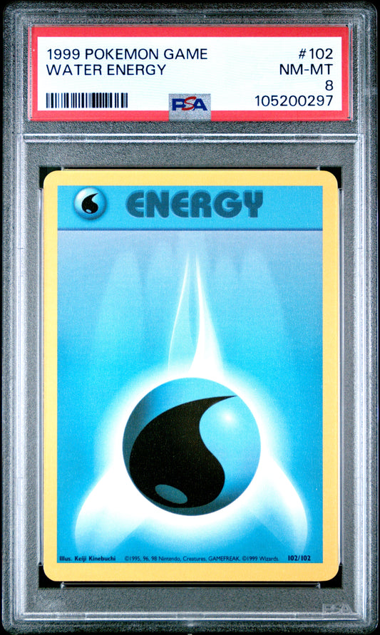 WATER ENERGY 102/102 Unlimited POKEMON GAME PSA8 NM-MT 8 PSA population 178 <a href=https://www.psacard.com/cert/105200297/psa>https://www.psacard.com/cert/105200297/psa</a>