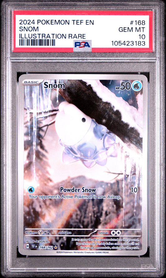 SNOM 168/162 Common POKEMON TEF EN-TEMPORAL FORCES ILLUSTRATION RARE PSA10 GEM MT 10 PSA population 314 <a href=https://www.psacard.com/cert/105423183/psa>https://www.psacard.com/cert/105423183/psa</a>