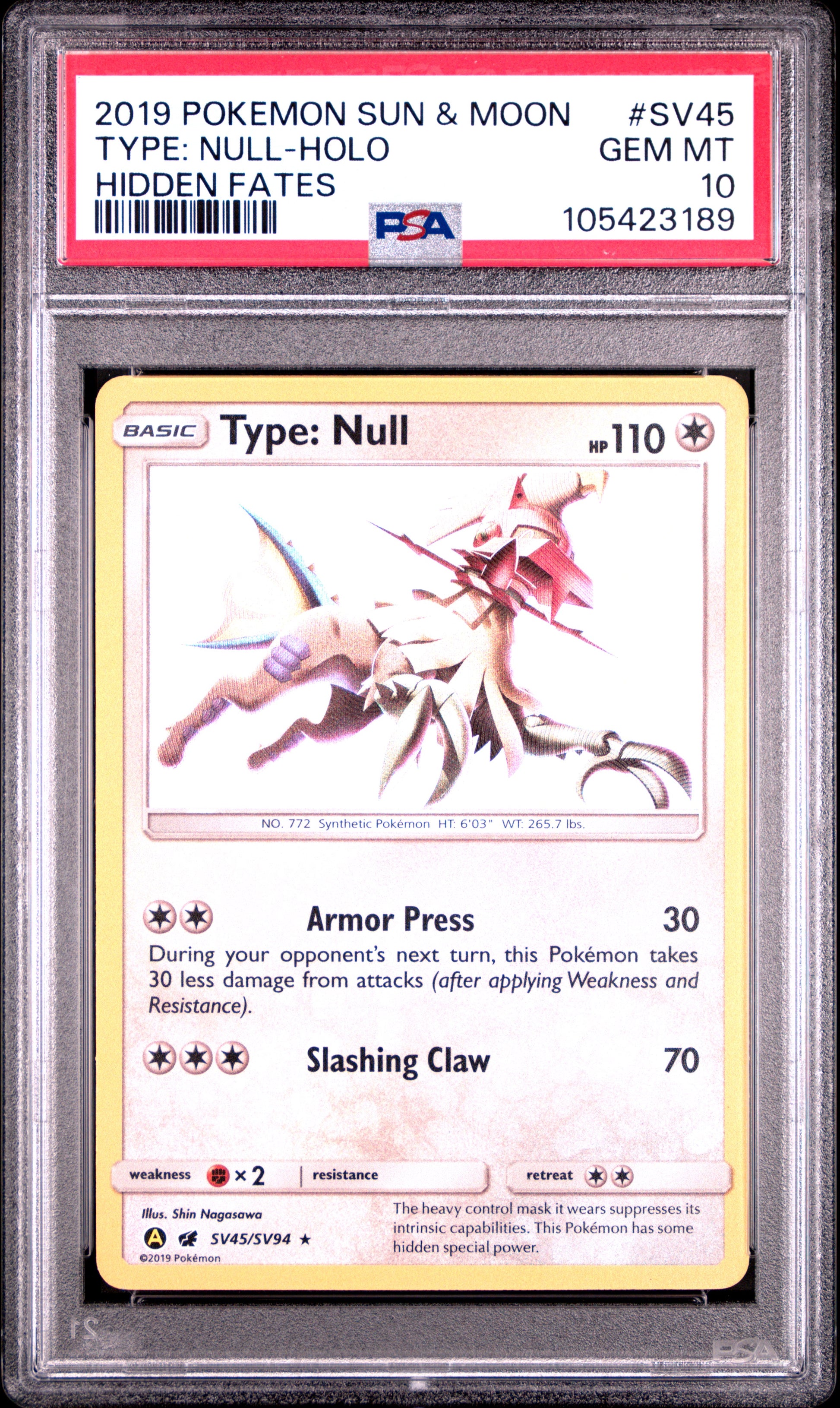 TYPE: NULL-HOLO SV45/SV94 Common POKEMON SUN & MOON HIDDEN FATES HIDDEN FATES PSA10 GEM MT 10 PSA population 886 <a href=https://www.psacard.com/cert/105423189/psa>https://www.psacard.com/cert/105423189/psa</a>