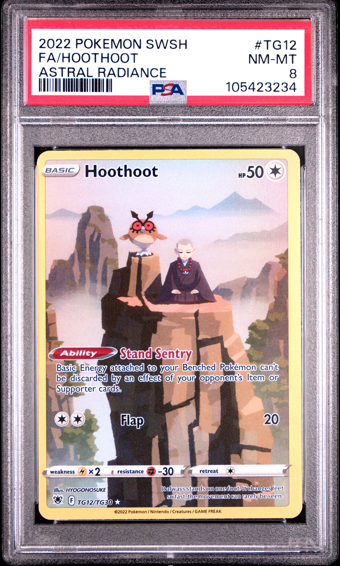 FA/HOOTHOOT TG12/TG30 Common POKEMON SWORD & SHIELD ASTRAL RADIANCE ASTRAL RADIANCE PSA8 NM-MT 8 PSA population 158 <a href=https://www.psacard.com/cert/105423234/psa>https://www.psacard.com/cert/105423234/psa</a>