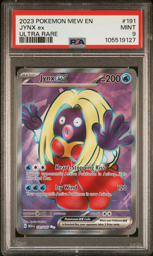 JYNX EX 191/165 Common POKEMON MEW EN-151 ULTRA RARE PSA9 MINT 9 PSA population 509 <a href=https://www.psacard.com/cert/105519127/psa>https://www.psacard.com/cert/105519127/psa</a>