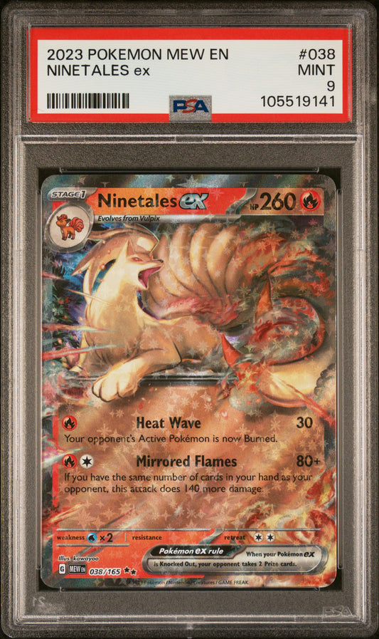 NINETALES EX 38/165 Common POKEMON MEW EN-151 PSA9 MINT 9 PSA population 308 <a href=https://www.psacard.com/cert/105519141/psa>https://www.psacard.com/cert/105519141/psa</a>
