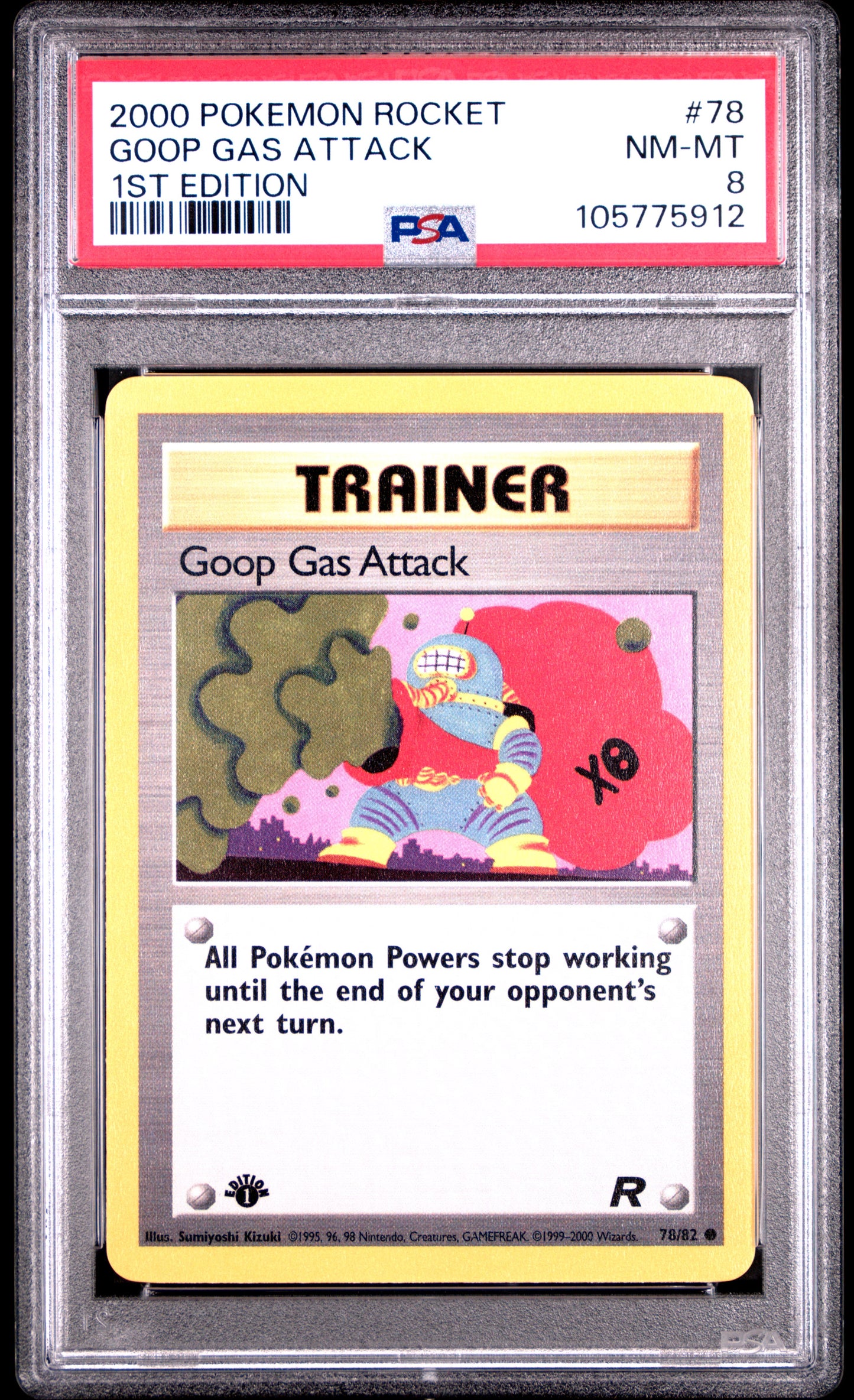 GOOP GAS ATTACK 78/82 [1st Edition] POKEMON ROCKET 1ST EDITION PSA8 NM-MT 8 PSA population 203 <a href=https://www.psacard.com/cert/105775912/psa>https://www.psacard.com/cert/105775912/psa</a>