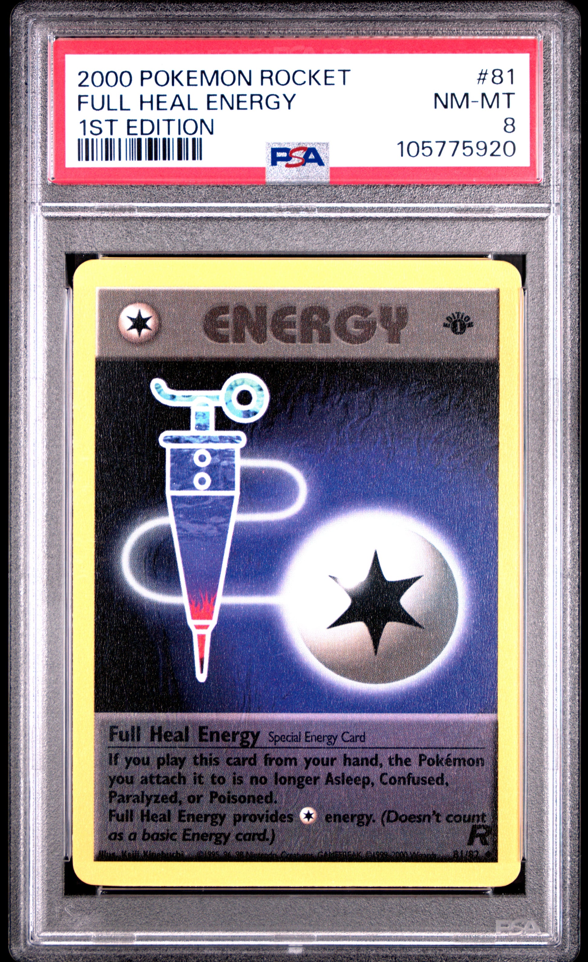 FULL HEAL ENERGY 81/82 [1st Edition] POKEMON ROCKET 1ST EDITION PSA8 NM-MT 8 PSA population 197 <a href=https://www.psacard.com/cert/105775920/psa>https://www.psacard.com/cert/105775920/psa</a>