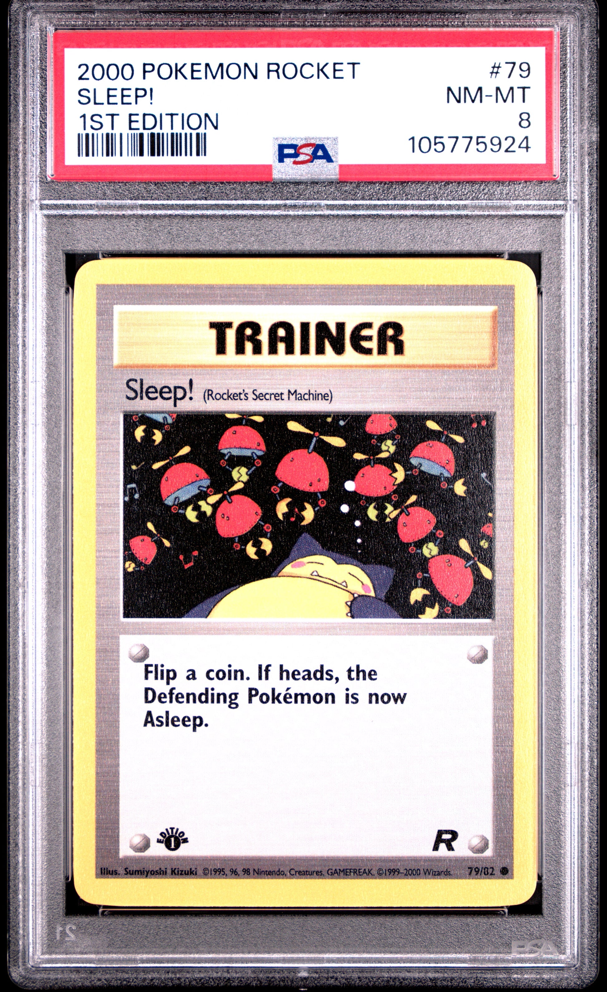 SLEEP! 79/82 [1st Edition] POKEMON ROCKET 1ST EDITION PSA8 NM-MT 8 PSA population 330 <a href=https://www.psacard.com/cert/105775924/psa>https://www.psacard.com/cert/105775924/psa</a>