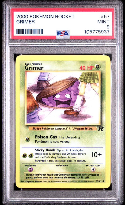 GRIMER 57/82 Common POKEMON ROCKET PSA9 MINT 9 PSA population 84 <a href=https://www.psacard.com/cert/105775937/psa>https://www.psacard.com/cert/105775937/psa</a>