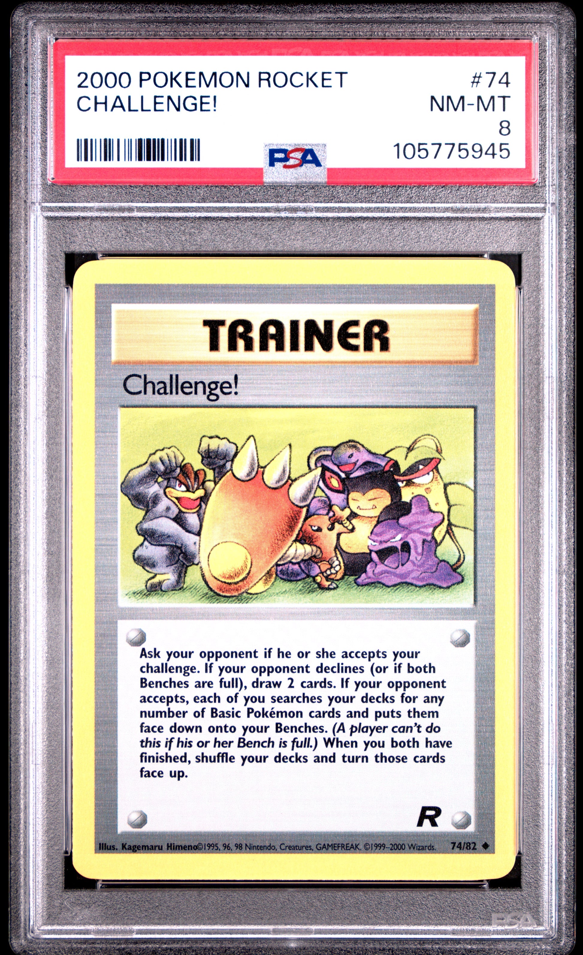 CHALLENGE! 74/82 Common POKEMON ROCKET PSA8 NM-MT 8 PSA population 26 <a href=https://www.psacard.com/cert/105775945/psa>https://www.psacard.com/cert/105775945/psa</a>