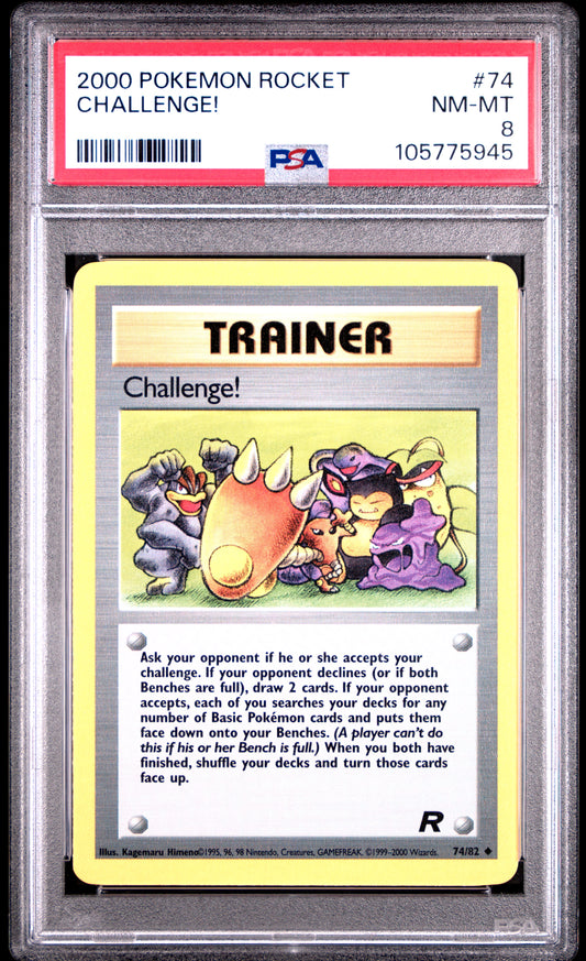 CHALLENGE! 74/82 Common POKEMON ROCKET PSA8 NM-MT 8 PSA population 26 <a href=https://www.psacard.com/cert/105775945/psa>https://www.psacard.com/cert/105775945/psa</a>