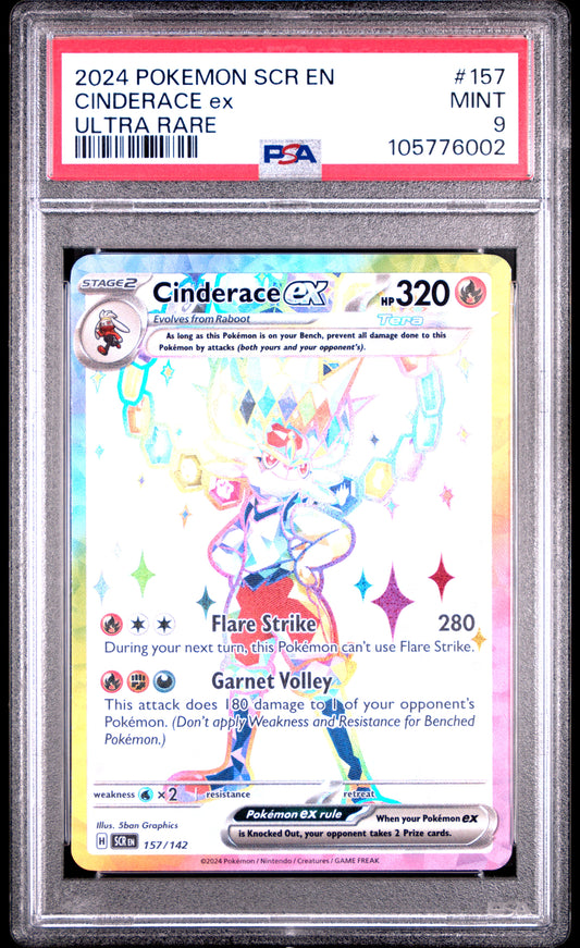 CINDERACE EX 157/142 Common POKEMON SCR EN-STELLAR CROWN ULTRA RARE PSA9 MINT 9 PSA population 713 <a href=https://www.psacard.com/cert/105776002/psa>https://www.psacard.com/cert/105776002/psa</a>